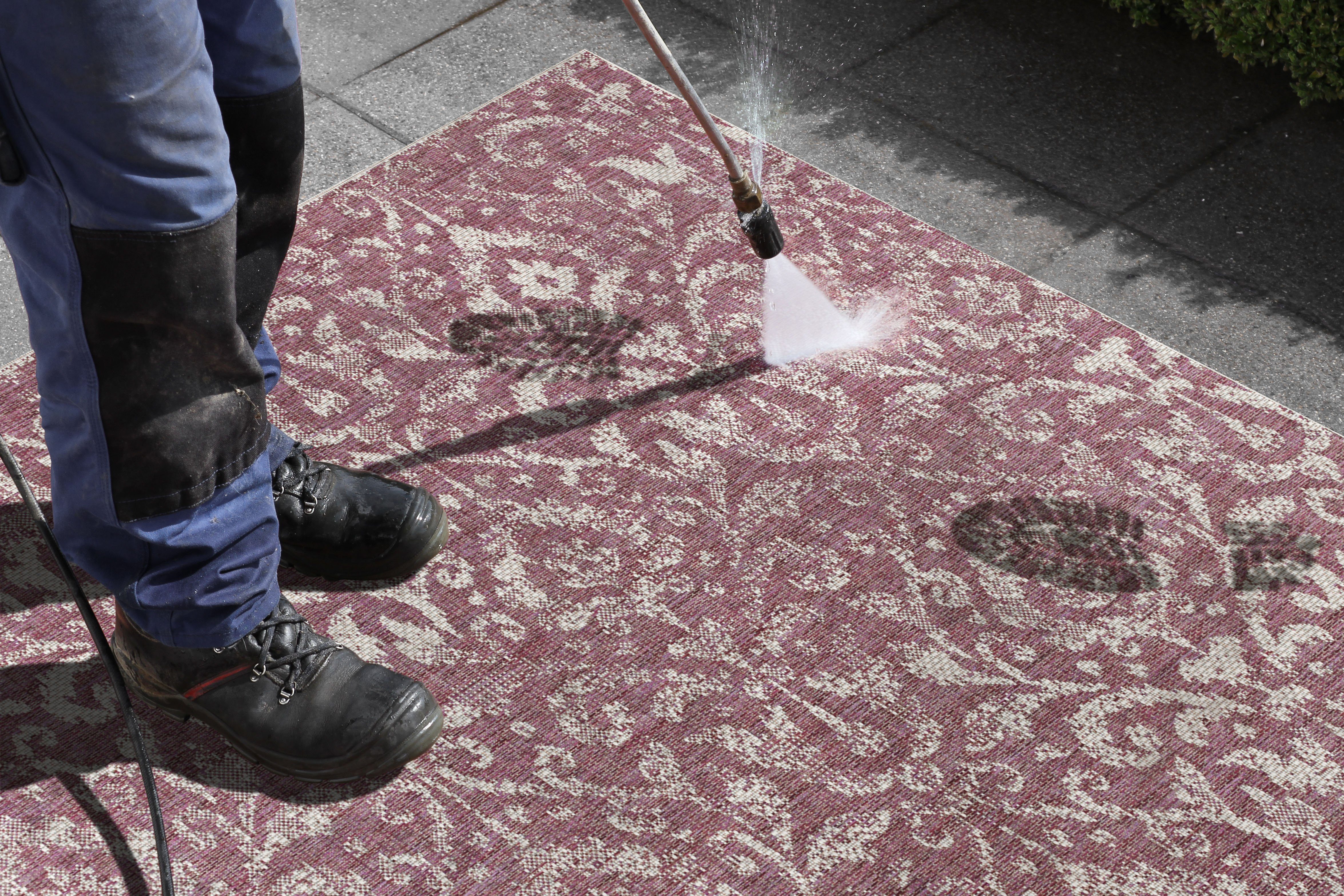 NORTHRUGS Vloerkleed Hatta Geschikt voor binnen en buiten, slijtvast en gemakkelijk in onderhoud, platweefsel