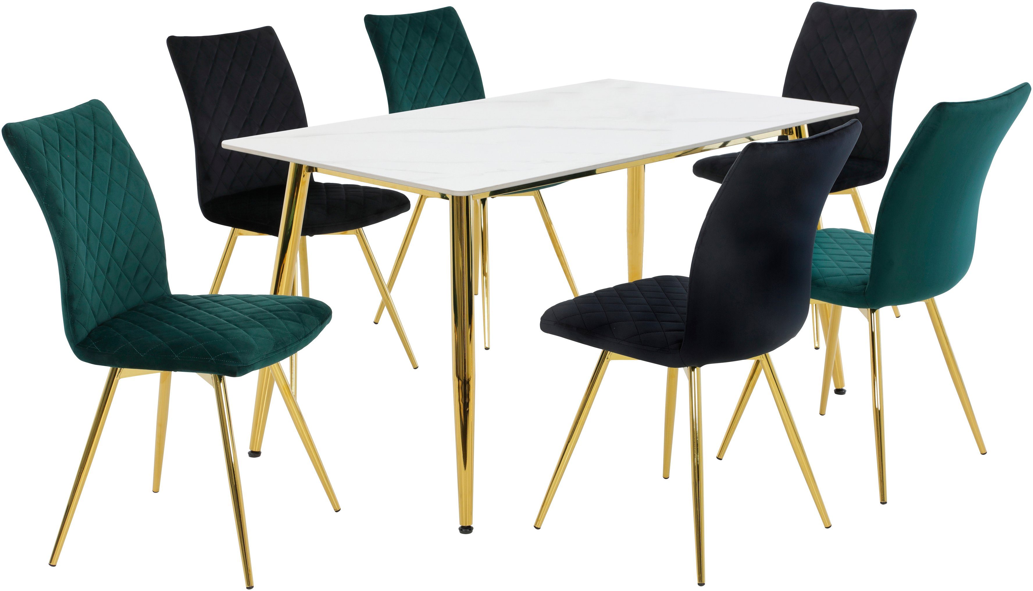 HELA Eettafel Xenia Eettafel, 140 cm breedte, Sinterd stone, stenen blad