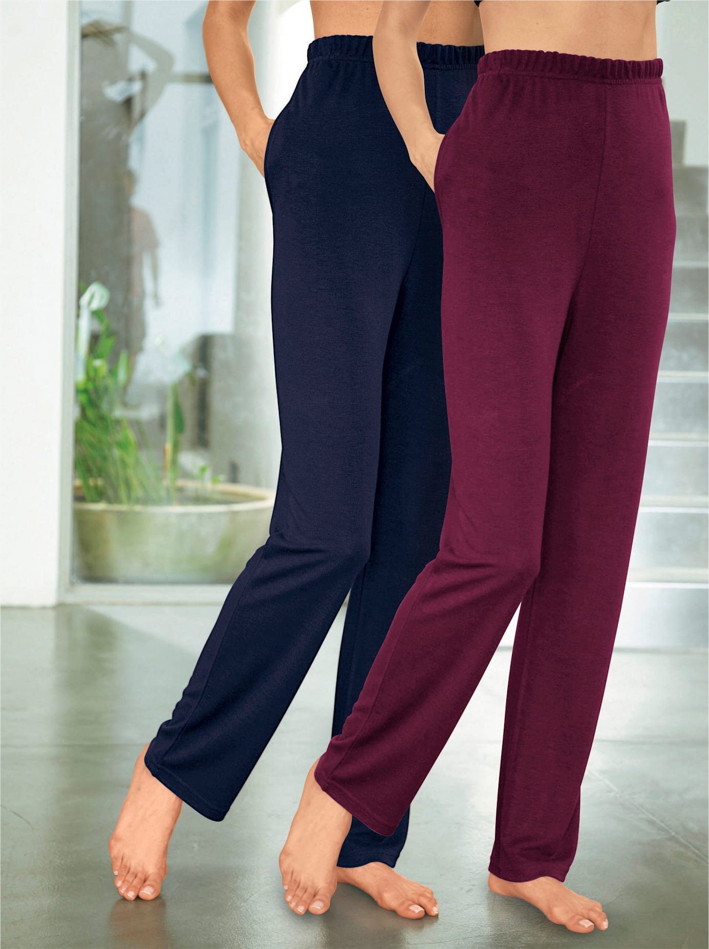 feel good Comfortbroek dames loungewear maat 24/25 multicolor