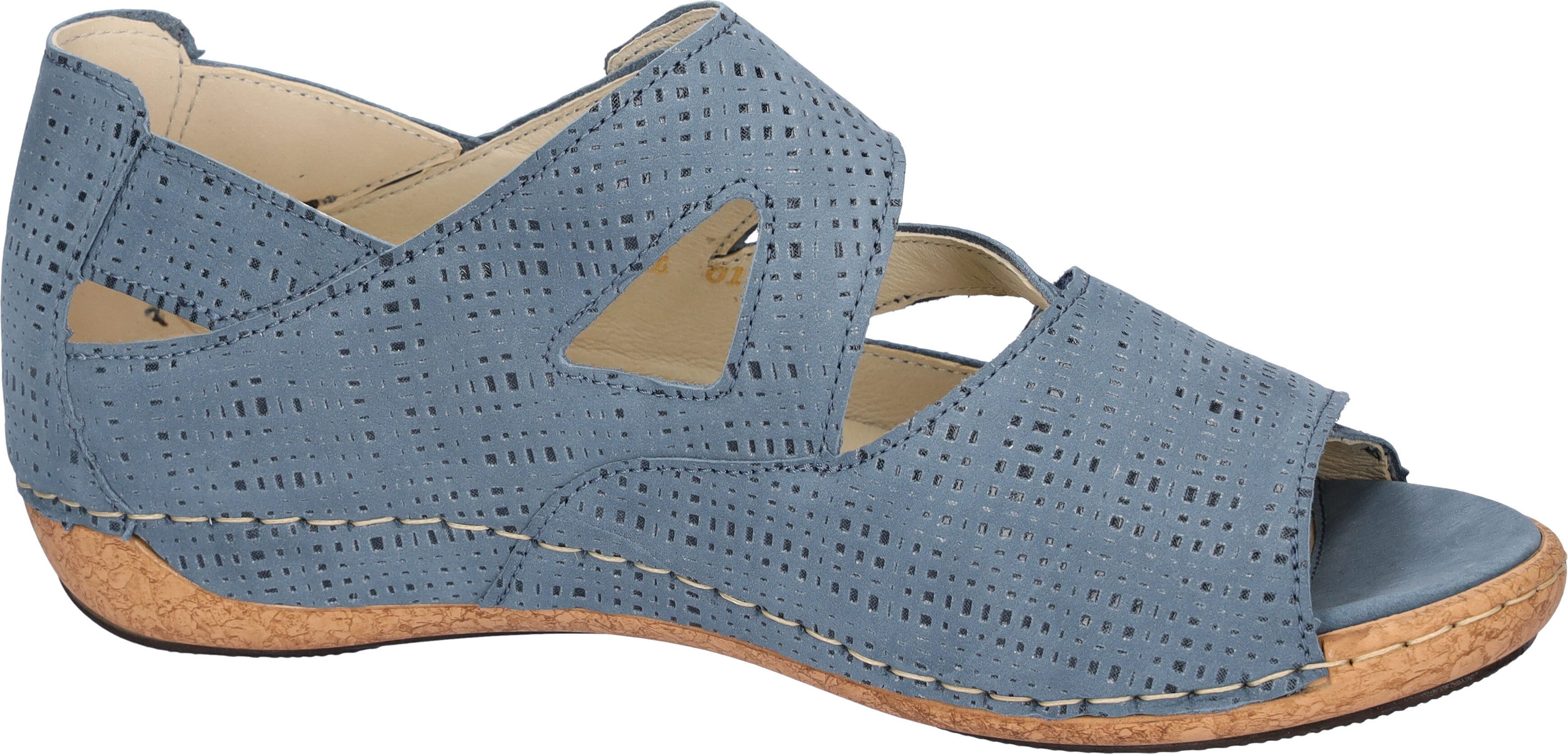Waldläufer Sandalen HELIETT , wedge-sandaal, zomerschoen, comfort-schoen, klittenbandsluitingen, h-breedte