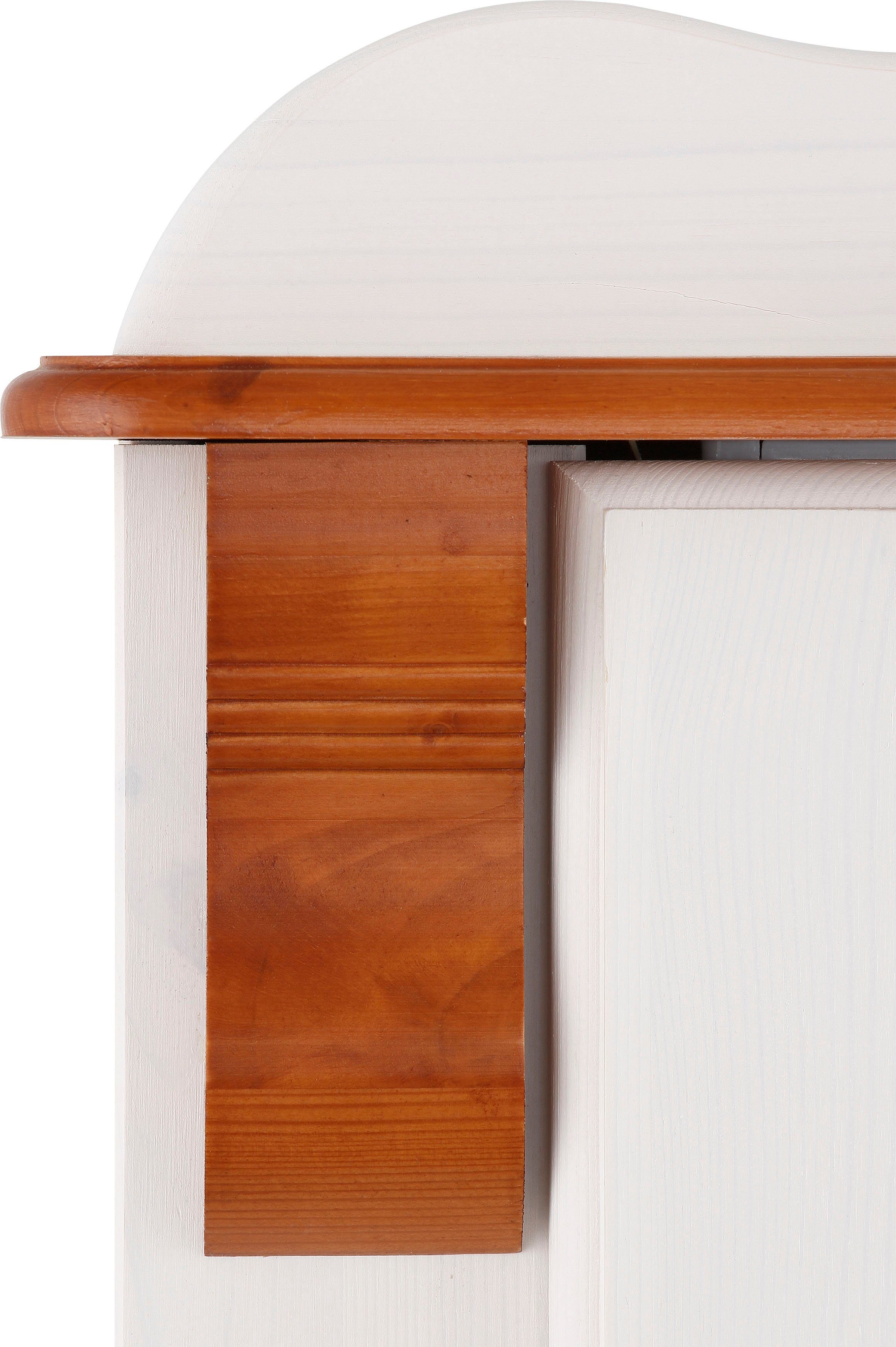 Home affaire Kledingkast ADELE met spiegel, breedte 63 cm, met 2 lades, van massief dennenhout, fsc®