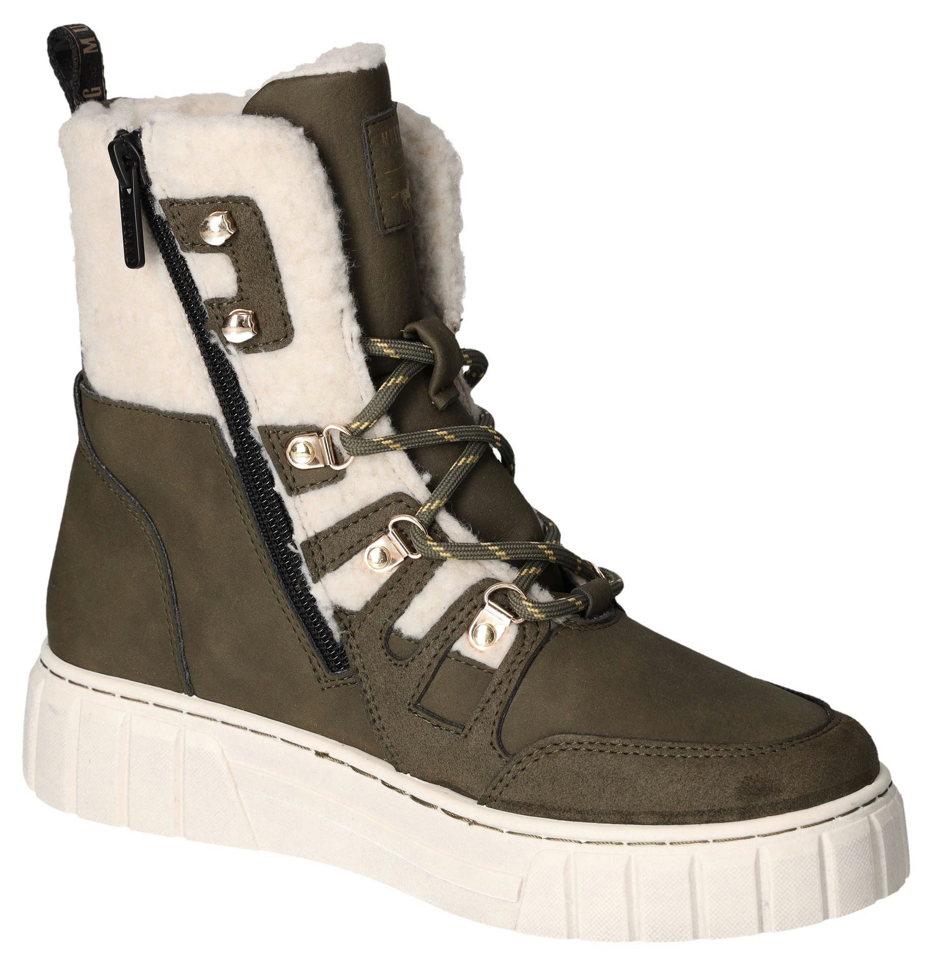 Mustang Shoes Winterlaarzen veterschoenen plateauboots snowboots met aanhaallus