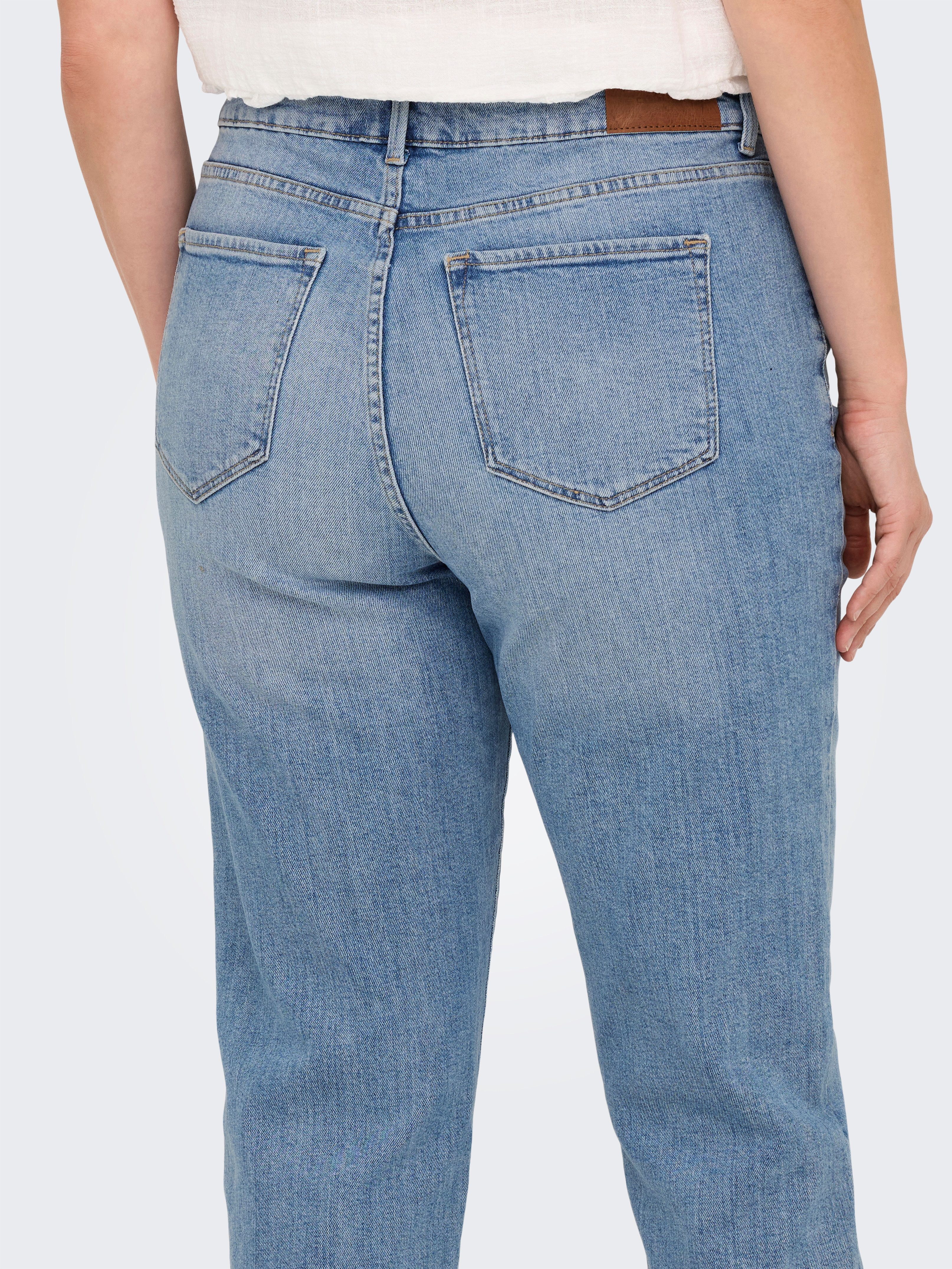 ONLY CARMAKOMA High-waist jeans CAREMILYSTRETCH HW STR ANK DNM CRO1 NOOS