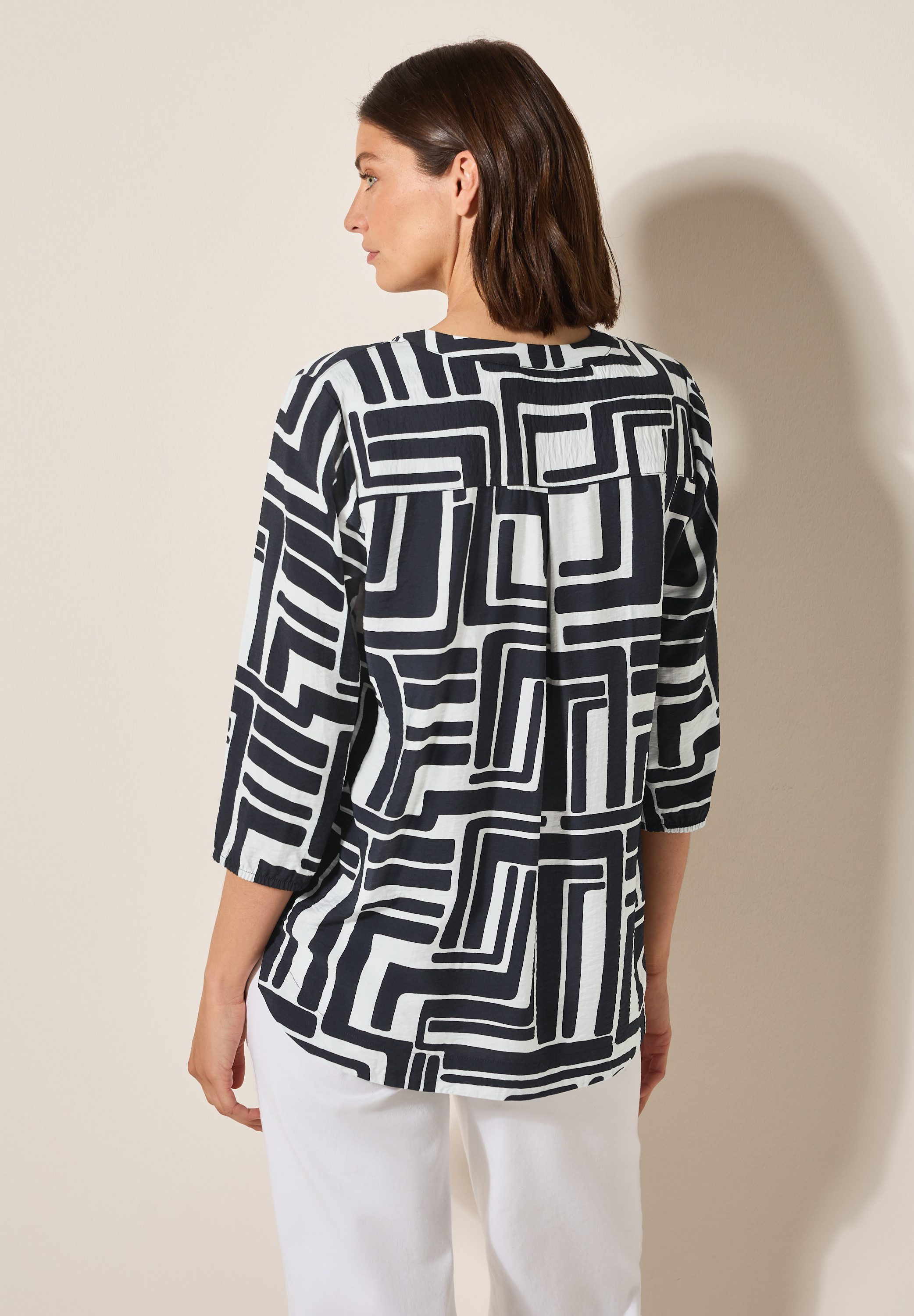 Cecil Gedessineerde blouse met grafisch patroon