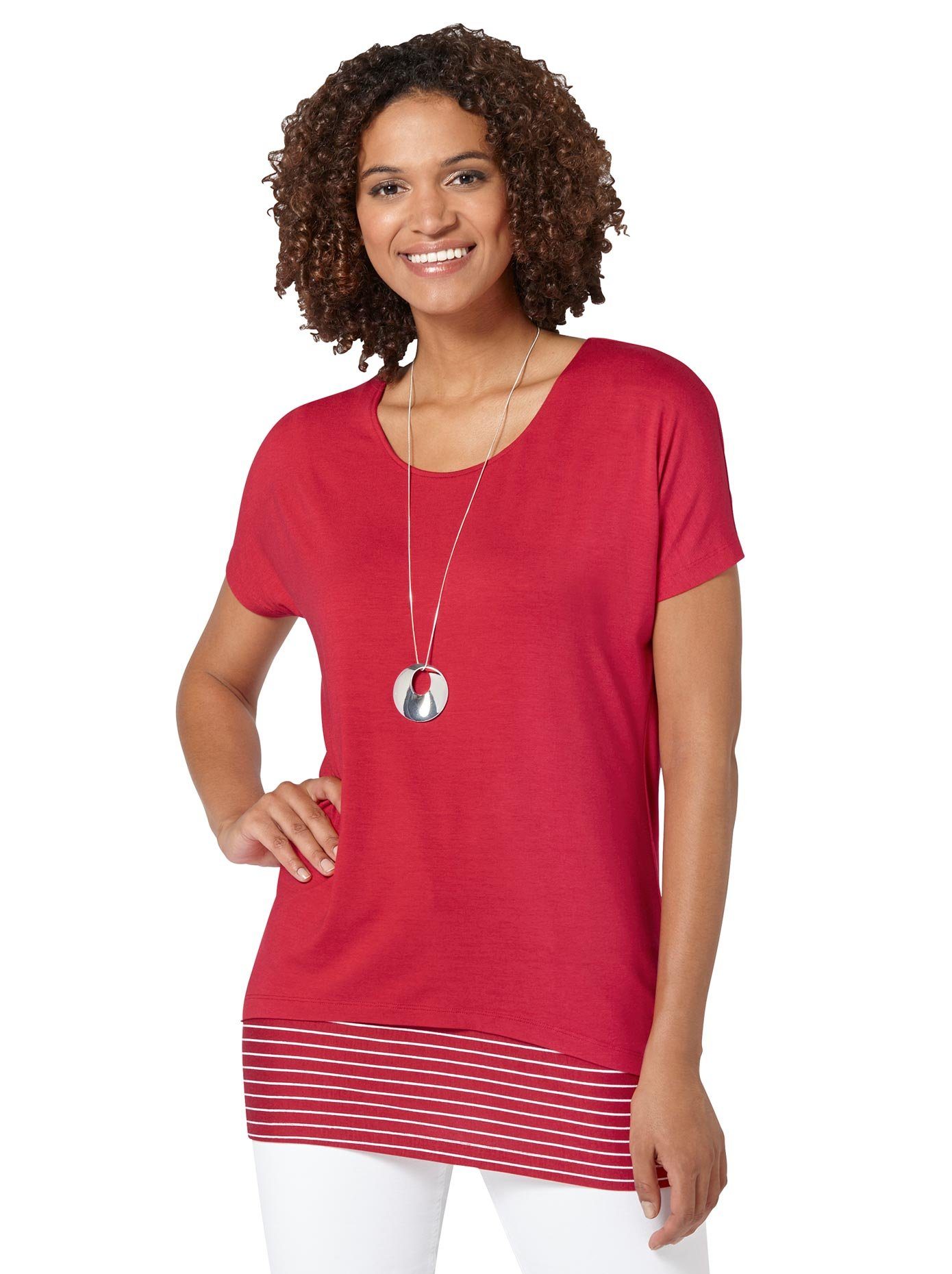 Casual Looks 2-in-1-shirt Shirt + top (1-delig)
