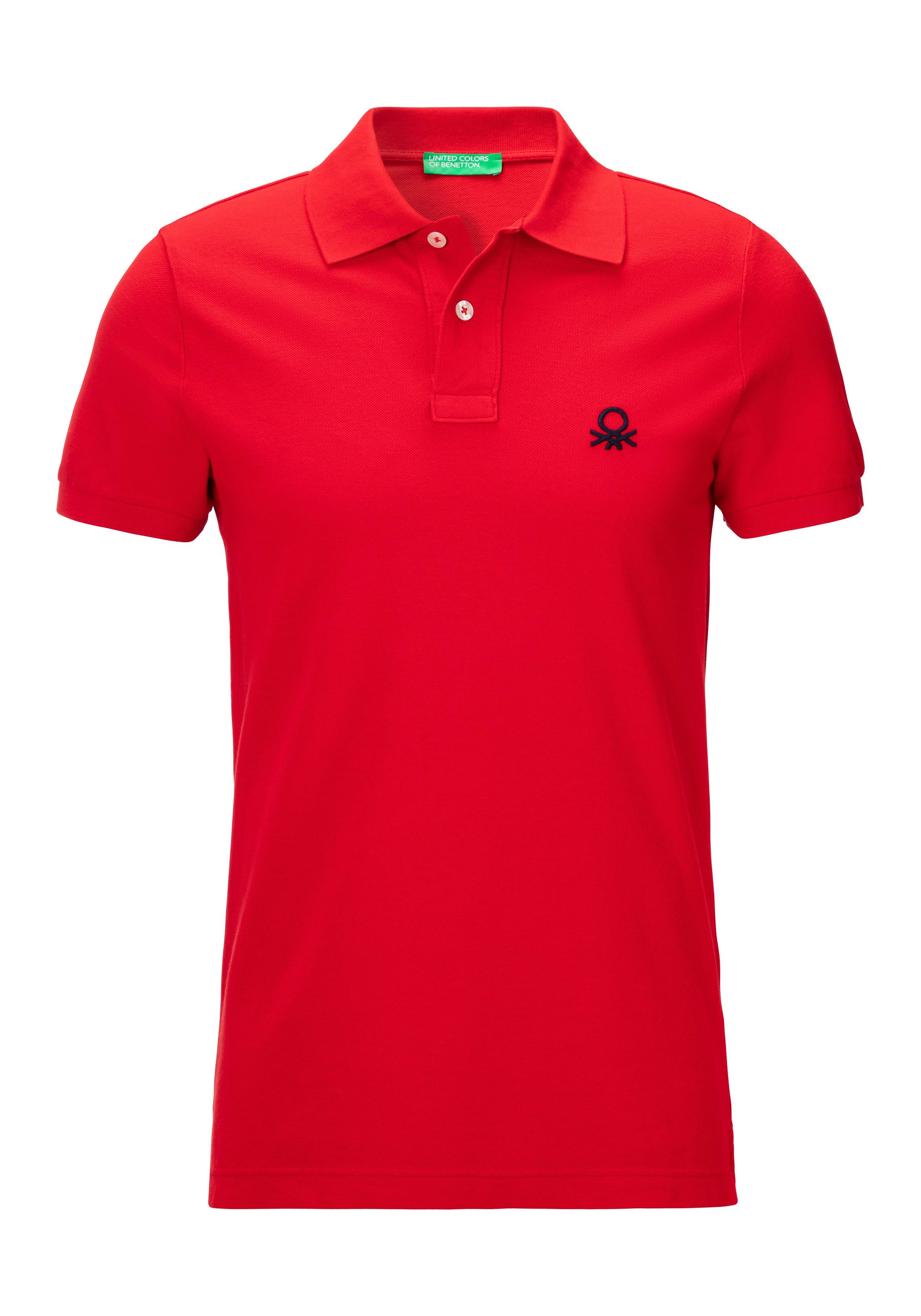 United Colors of Benetton Poloshirt met grote label-badge