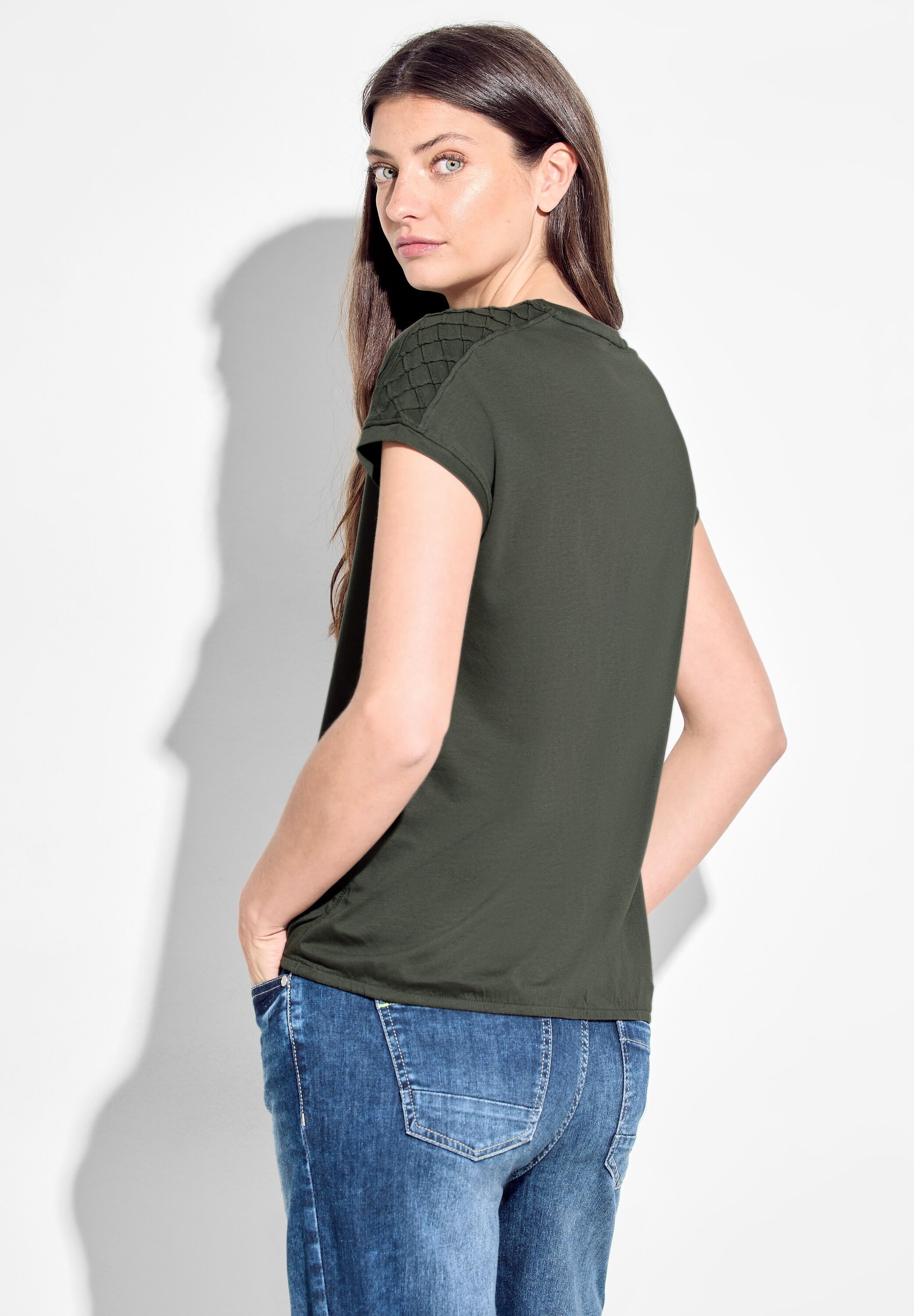 Cecil T-shirt met biesdecoratie
