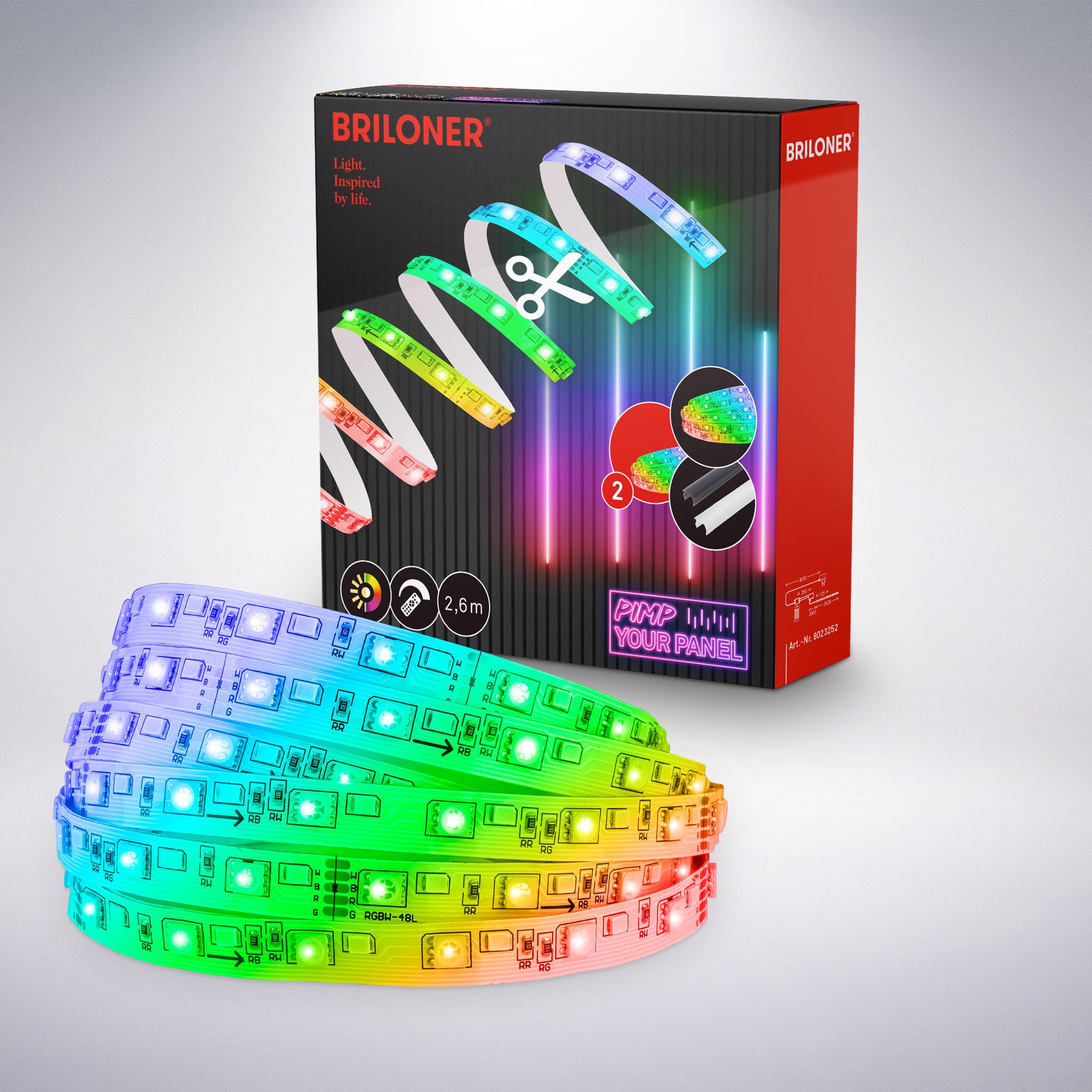 Briloner Leuchten Led-strepen Pimp your Panel LED Stripe led lichtsnoeren