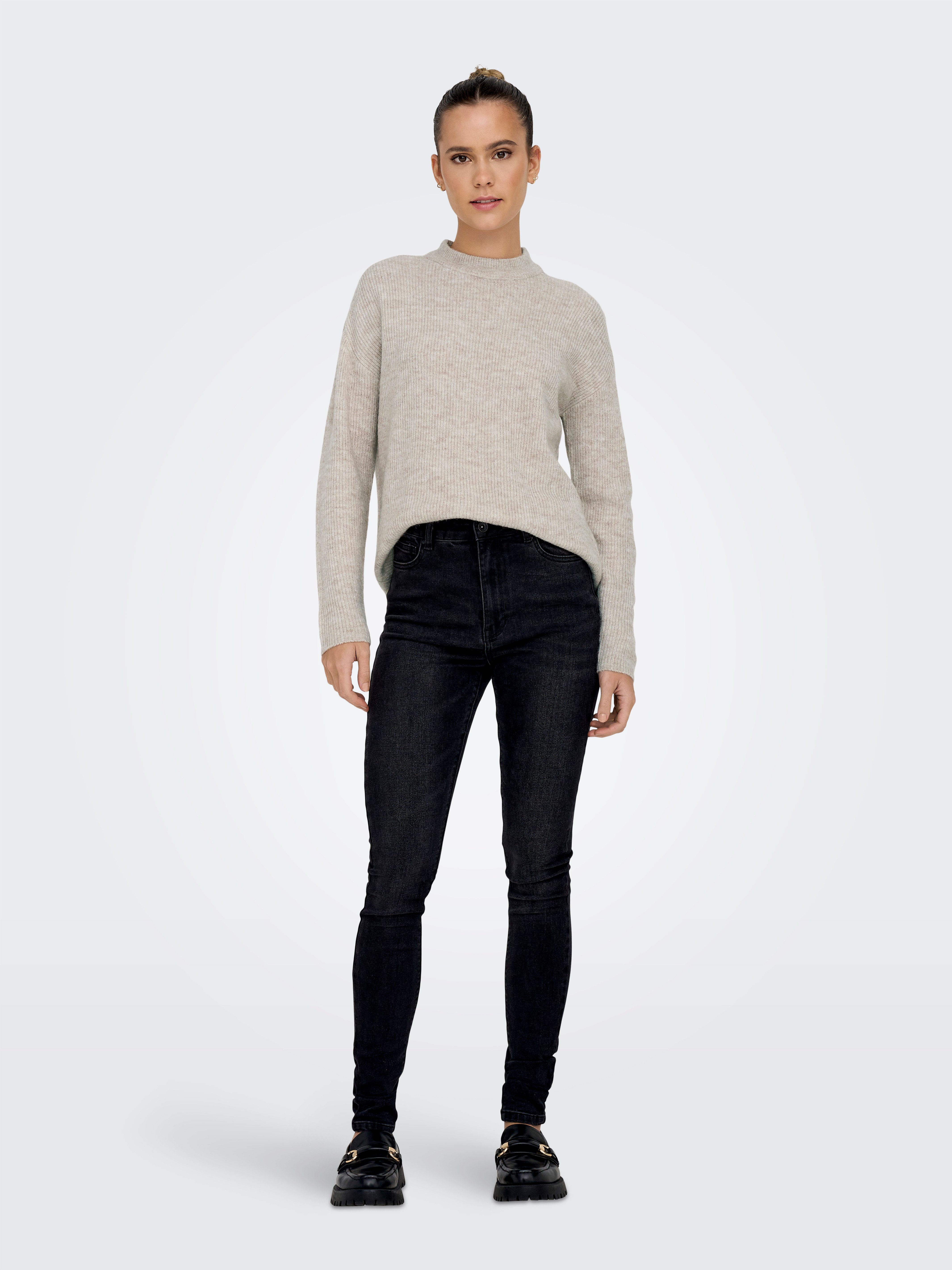 Only Gebreide trui ONLCAMILLA O-NECK L/S PULLOVER KNT