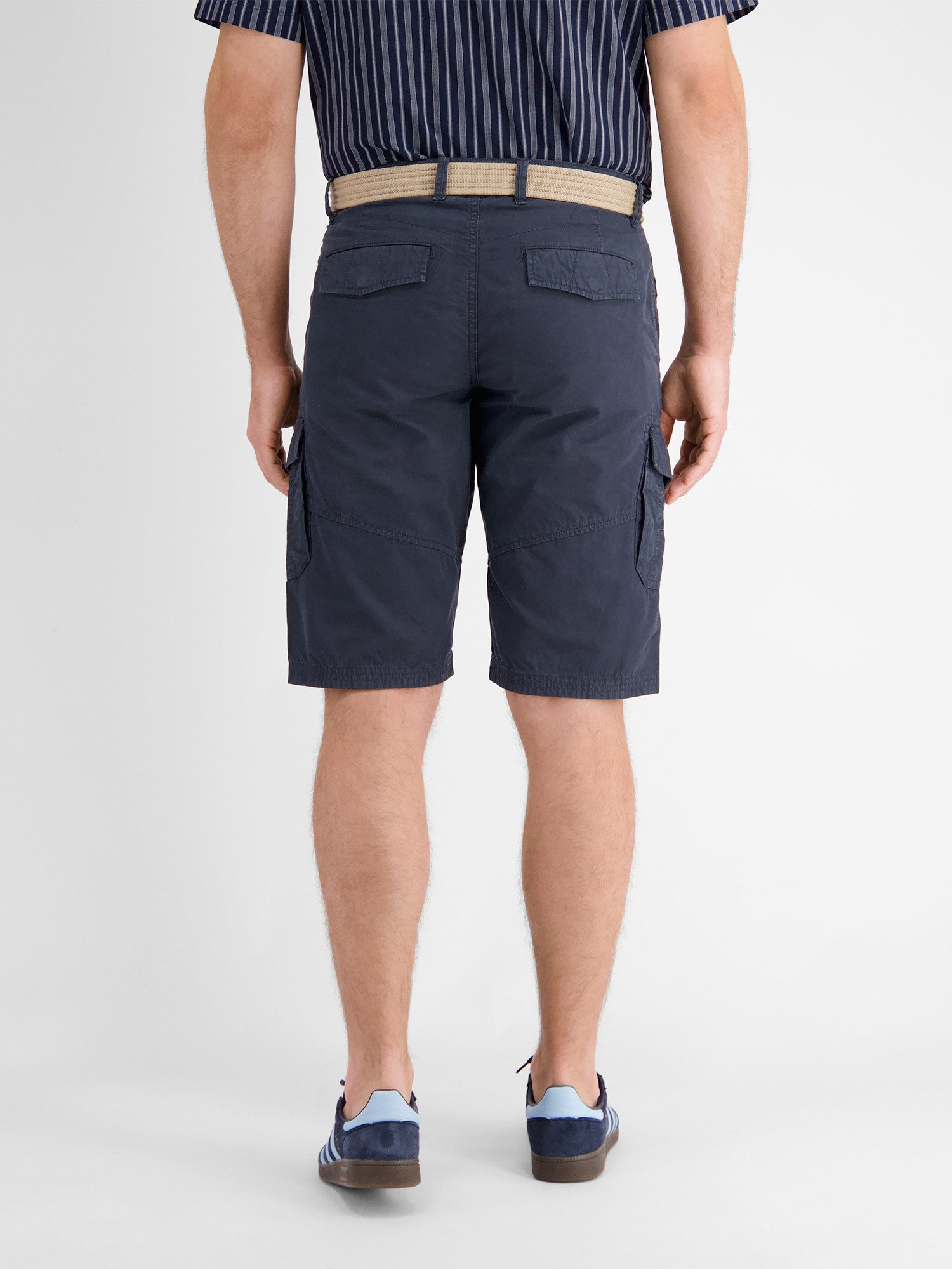 Lerros Bermuda LERROS effen cargobermuda met riem