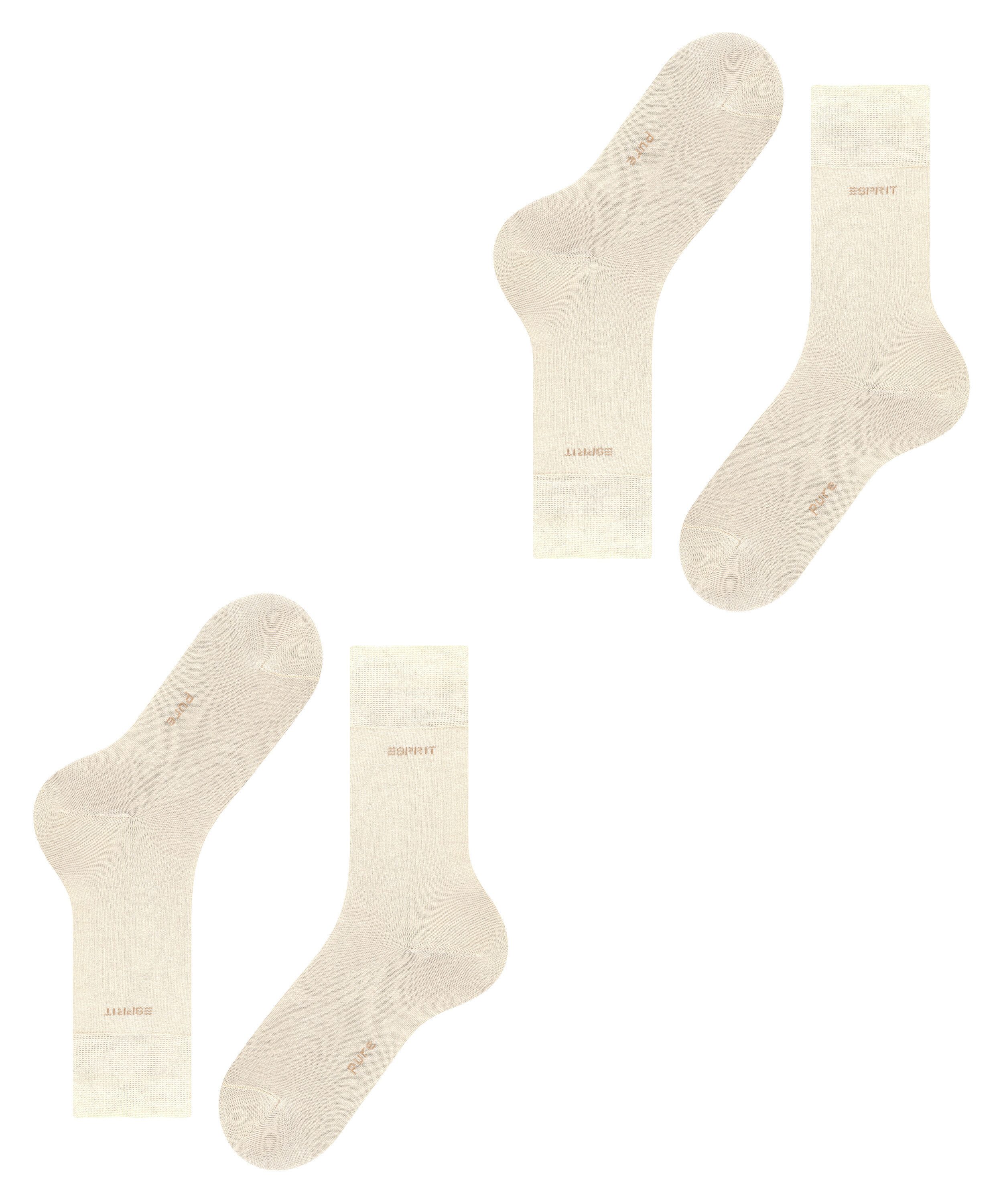Esprit Sokken Basic Uni Zakelijke sokken, kuitlengte (2 paar, Set van 2)