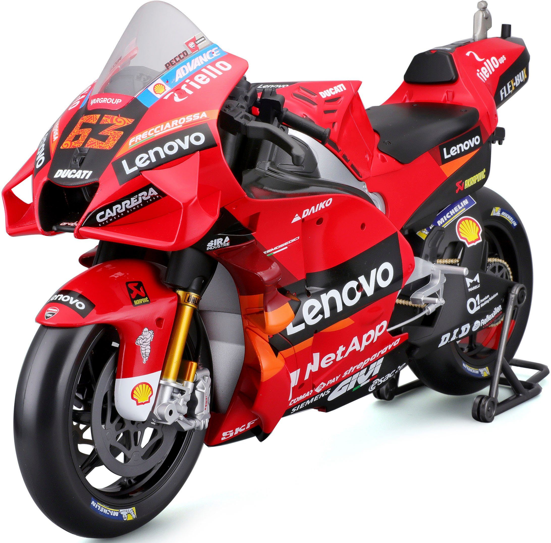 Maisto® Auto op schaal Moto GP Ducati Lenovo ´22, #63 Francesco Bagnaia