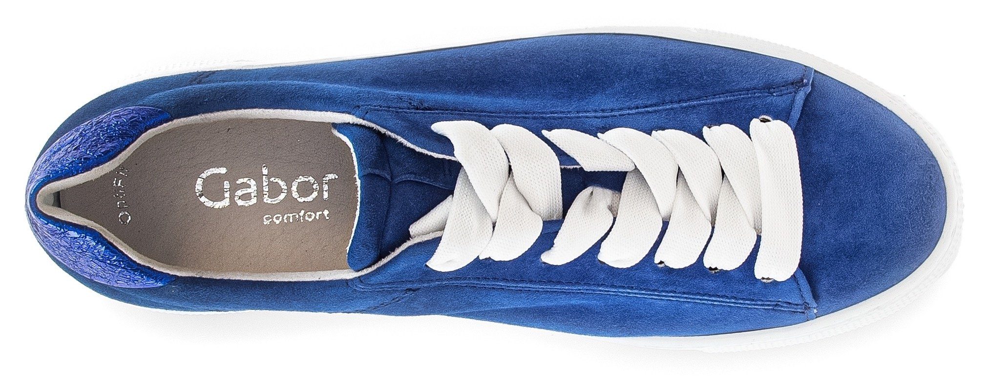 Gabor Plateausneakers Florence , vrijetijdsschoen, lage schoen, veterschoen met subtiele decoratieve stiksels