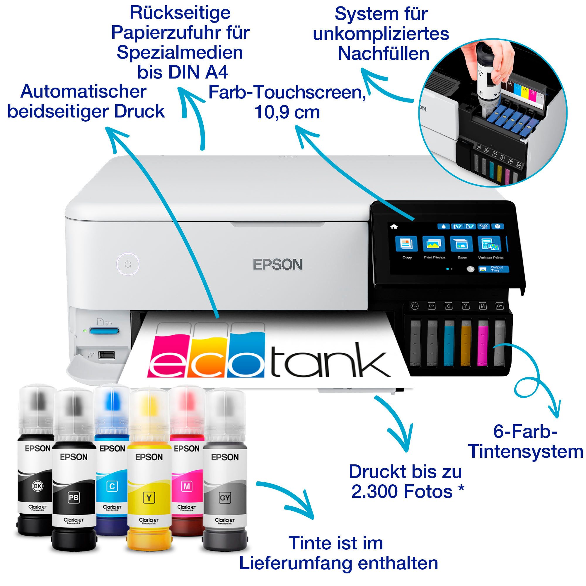 Epson Inkjetprinter EcoTank ET-8500