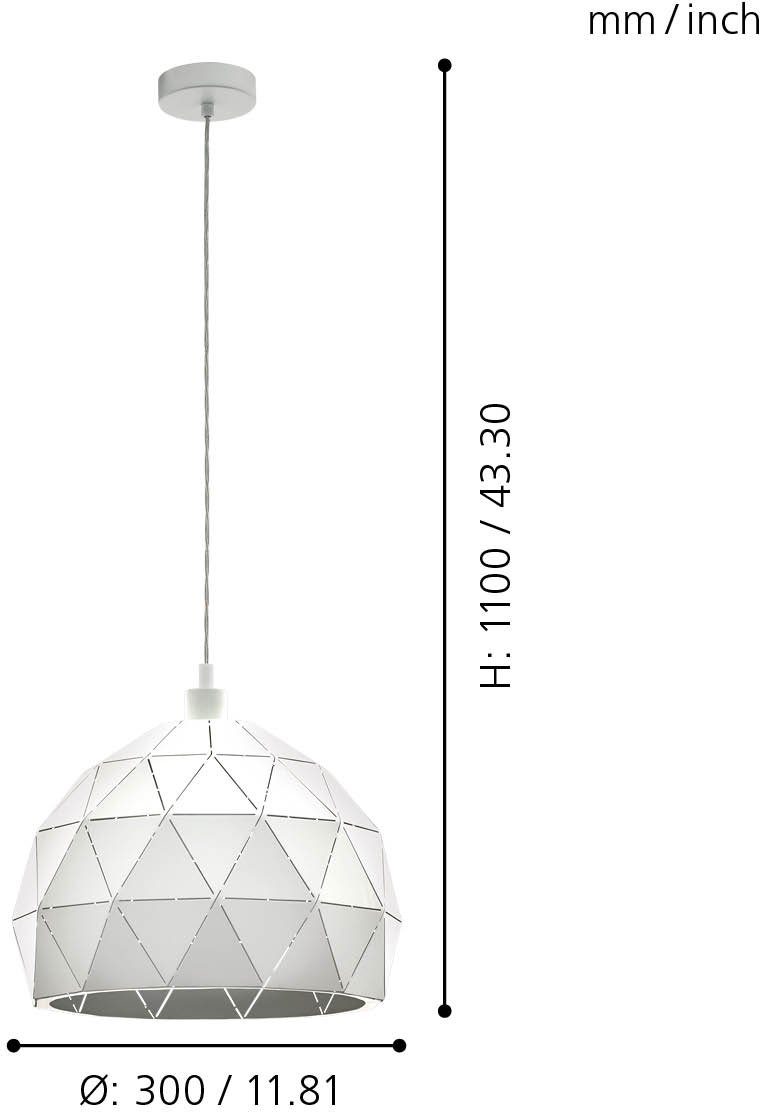 EGLO Hanglamp ROCCAFORTE Hanglamp, dimbaar (1 stuk)