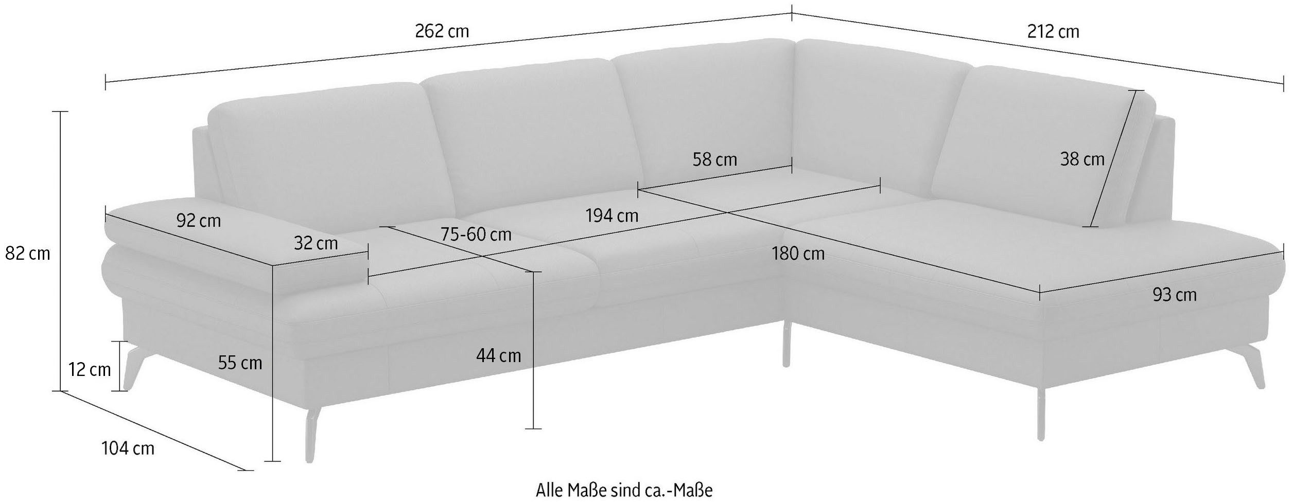 sit&more Hoekbank Morris L-vorm, incl. zitdiepteverstelling keuze uit armleuningverstelling, bedfunctie & bedlade