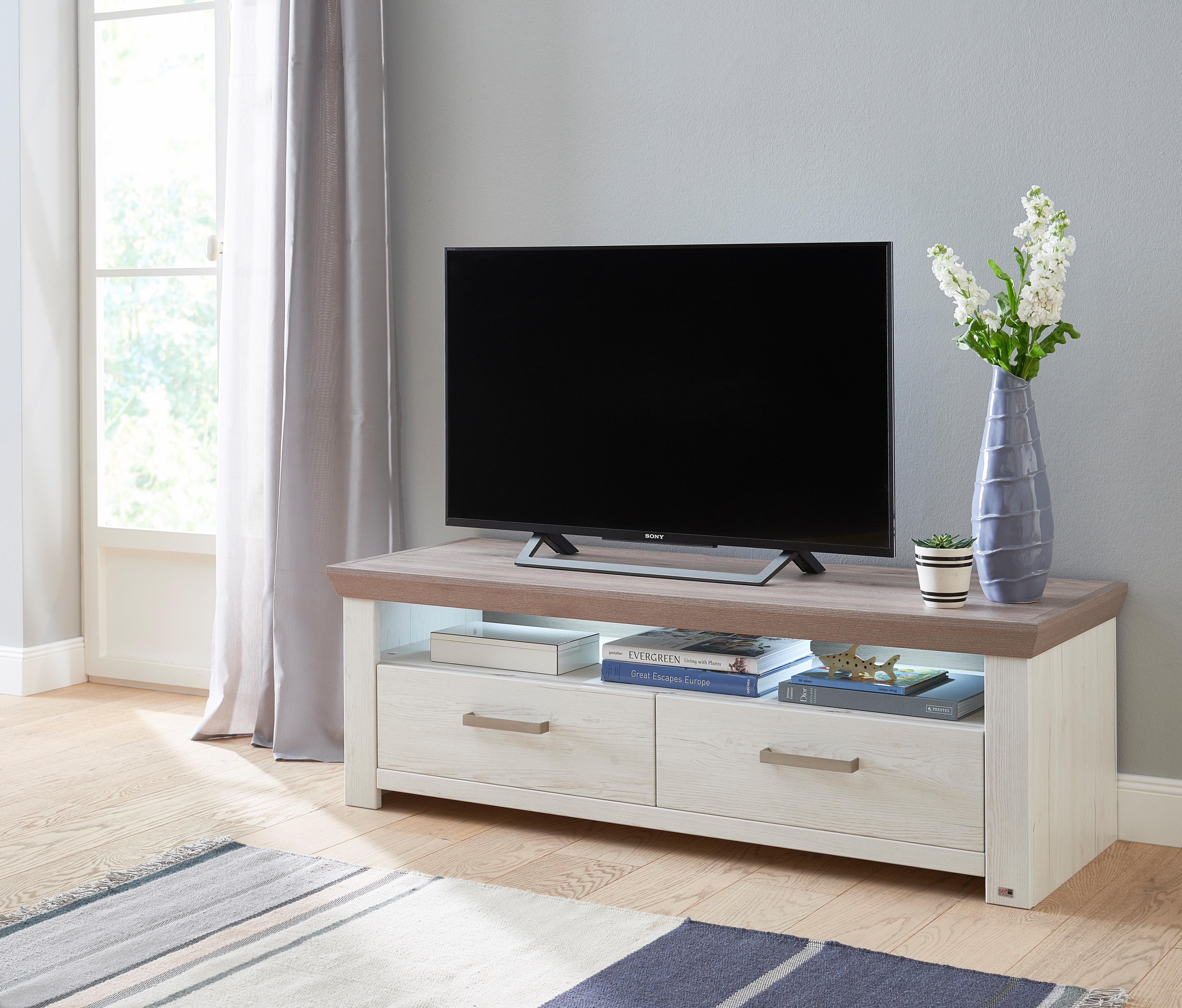 set one by Musterring Tv-meubel York Type 31, met 2 laden, verlichting optioneel, breedte 140 cm