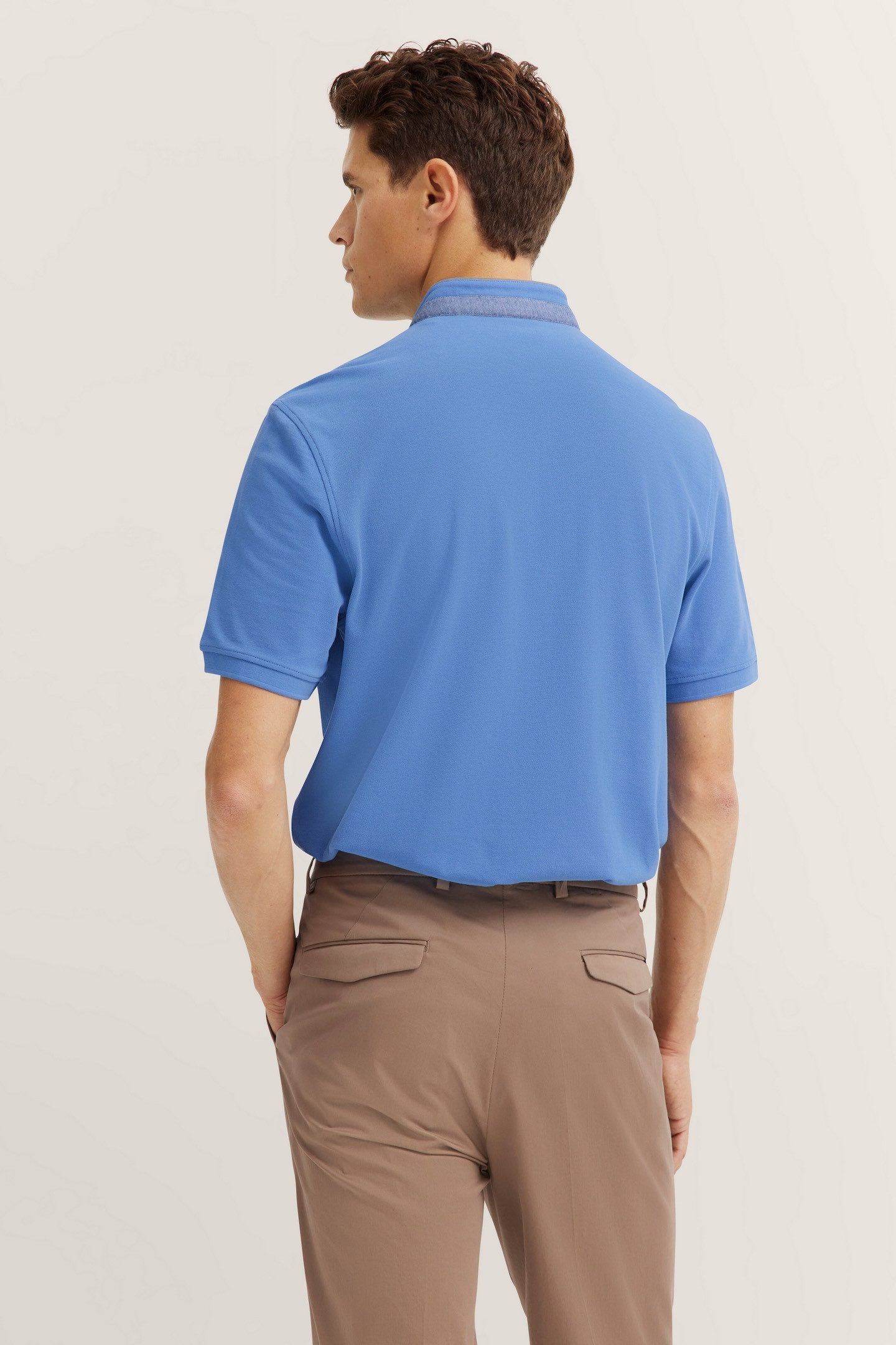 Bugatti Poloshirt met opstaande kraag