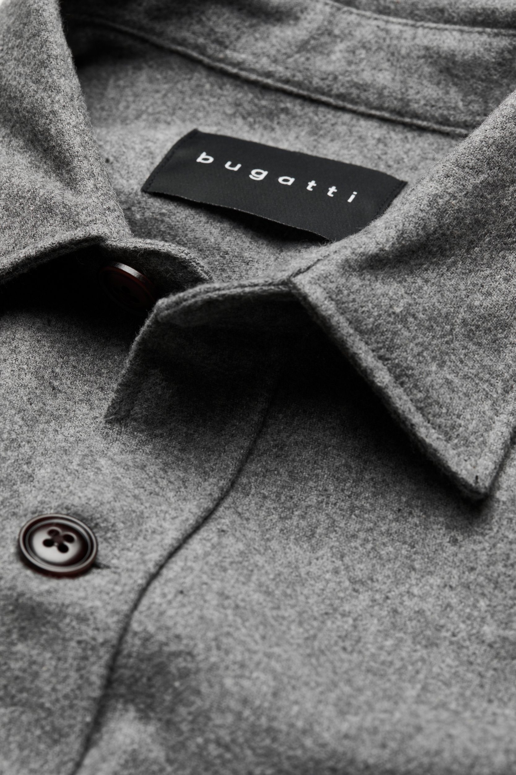 Bugatti Overhemd met lange mouwen Overshirt met opgestikte zakken