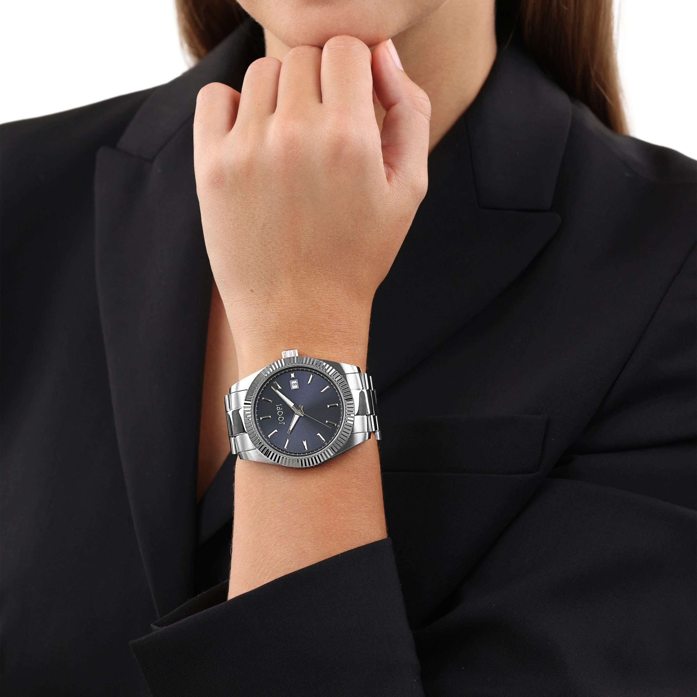 Joop! Kwartshorloge Armbandhorloge, dameshorloge, herenhorloge, analoog, datum, roestvrij staal armband