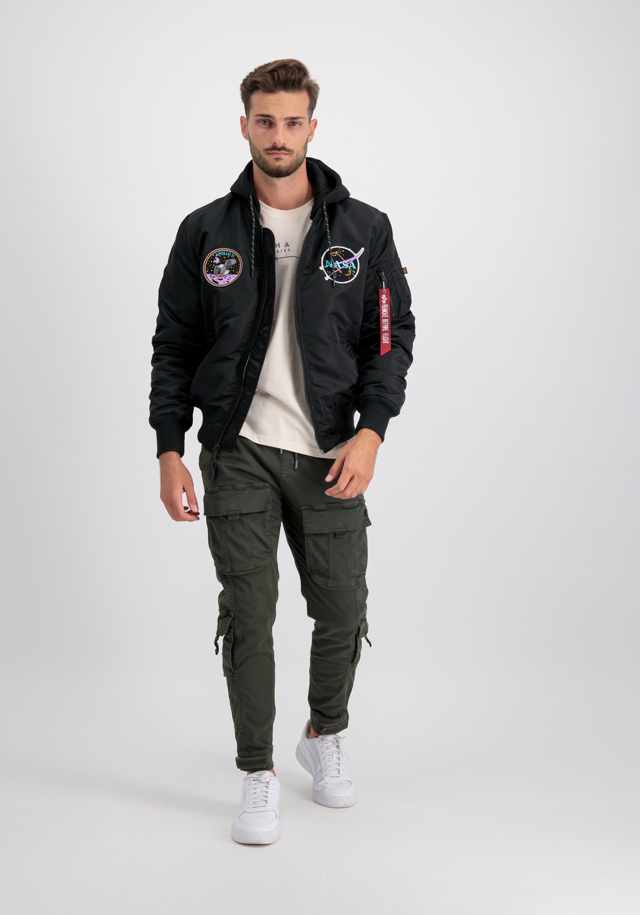 Alpha Industries Bomberjack ALPHA INDUSTRIES Men - Bomber Jackets MA-1 VF Hood Dark Side