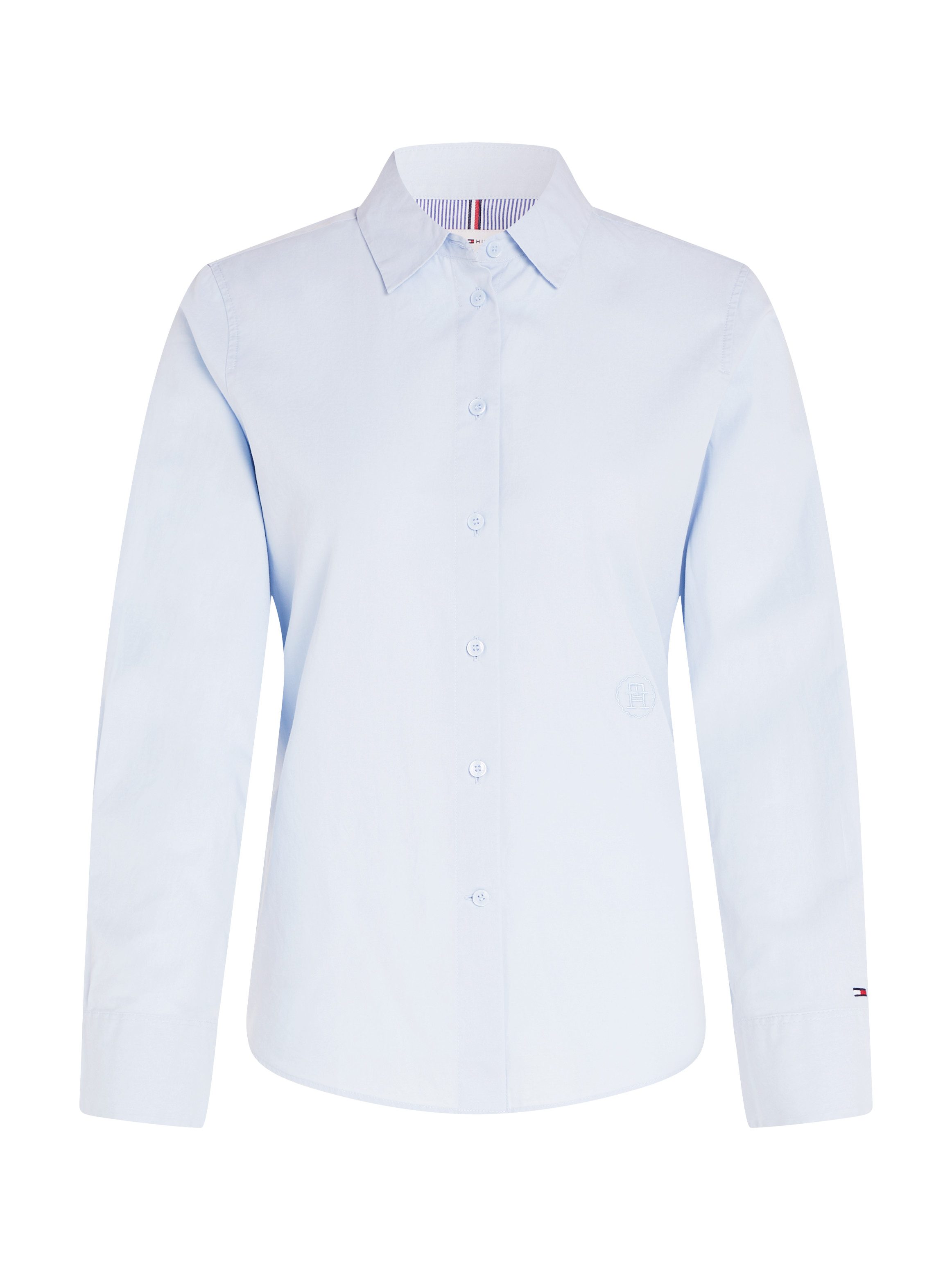 Tommy Hilfiger Overhemdblouse ESS POPLIN REGULAR SHIRT met popeline geborduurd logo