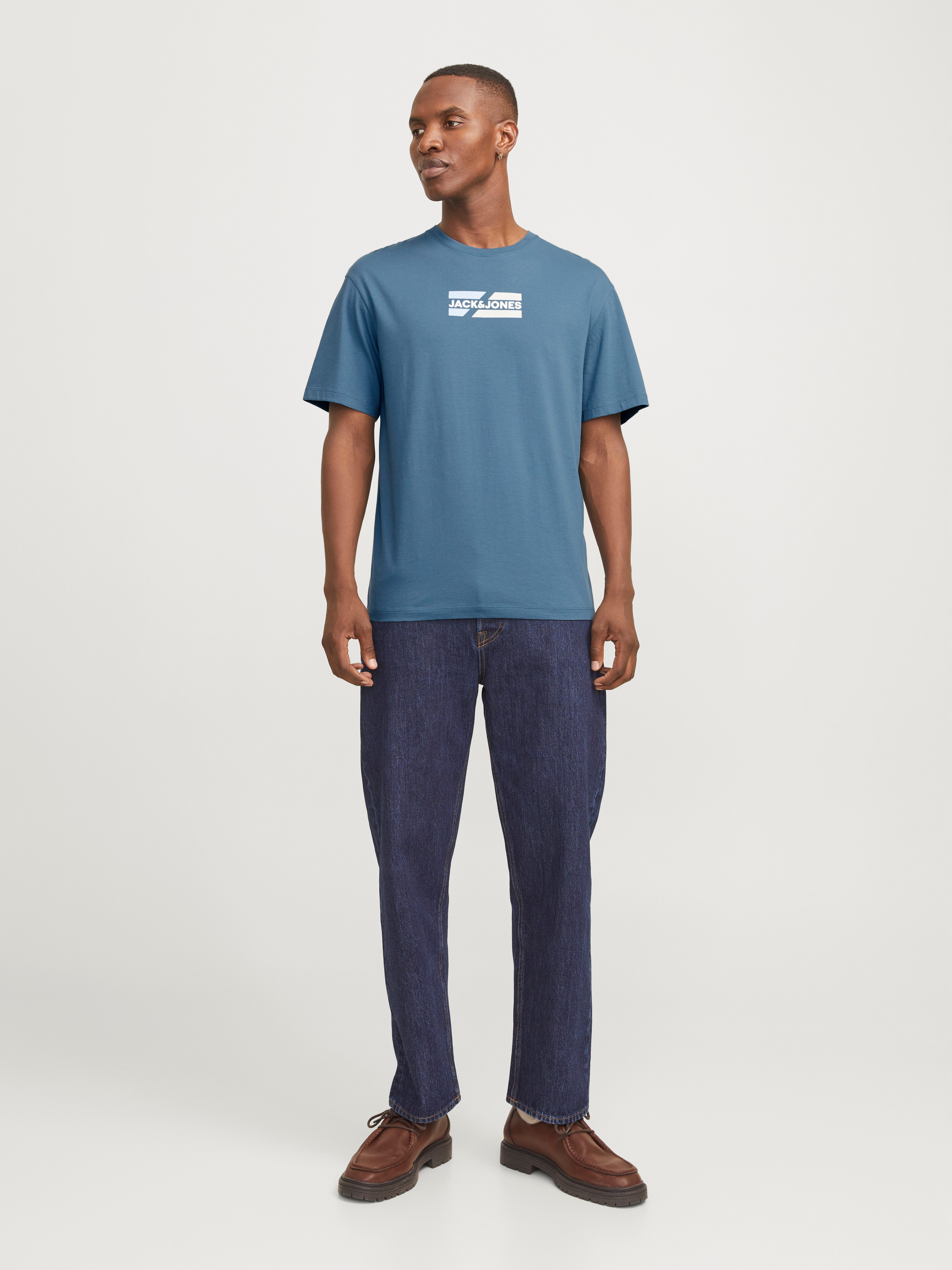 Jack & Jones Shirt met ronde hals JJECORP GRAPHIC TEE SS O-NECK NOOS