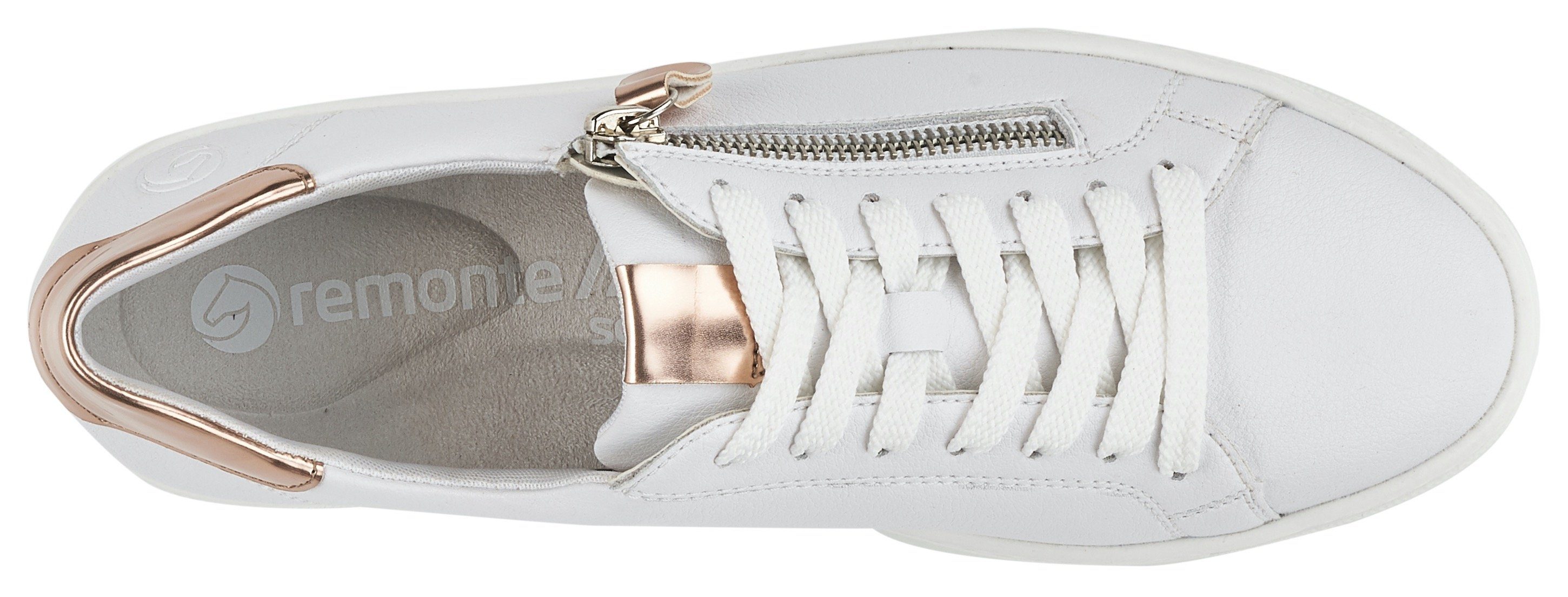 Remonte Plateausneakers met soft-foam binnenzool, vrijetijdsschoen, lage schoen, veterschoen