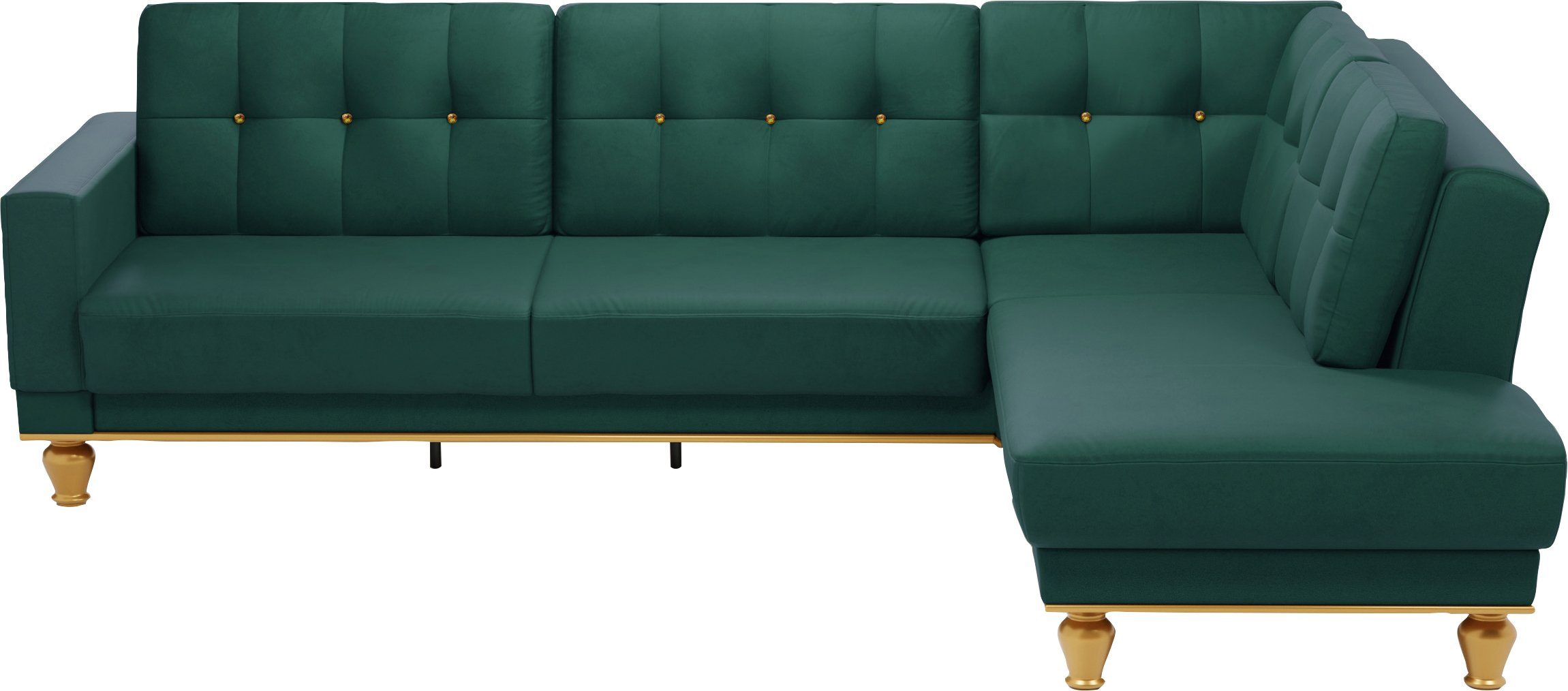 sit&more Hoekbank Orient 5 L-vorm met strassteentjes, naar keuze met slaapfunctie en bedkist