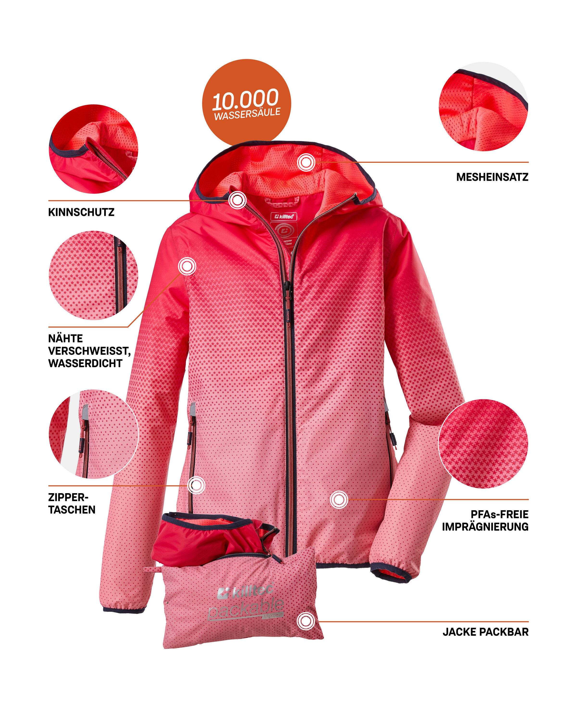 Killtec Outdoorjack Lyse GRLS JCKT A Lichte, waterdichte meisjesjas van killtec, duurzaam geïmpregneerd