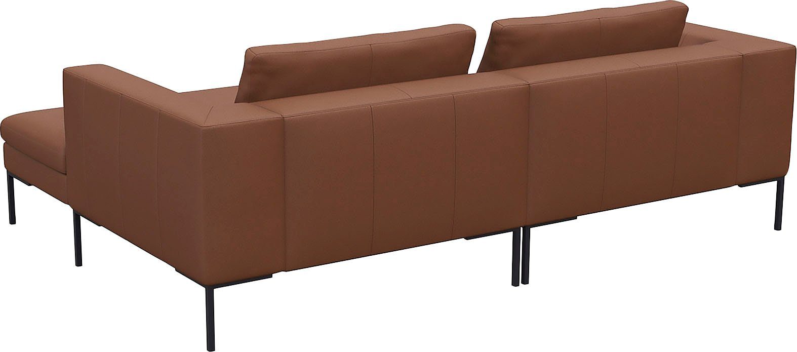 FLEXLUX Hoekbank Loano, super comfortabel zitcomfort door koudschuim in de zitting, L-vorm