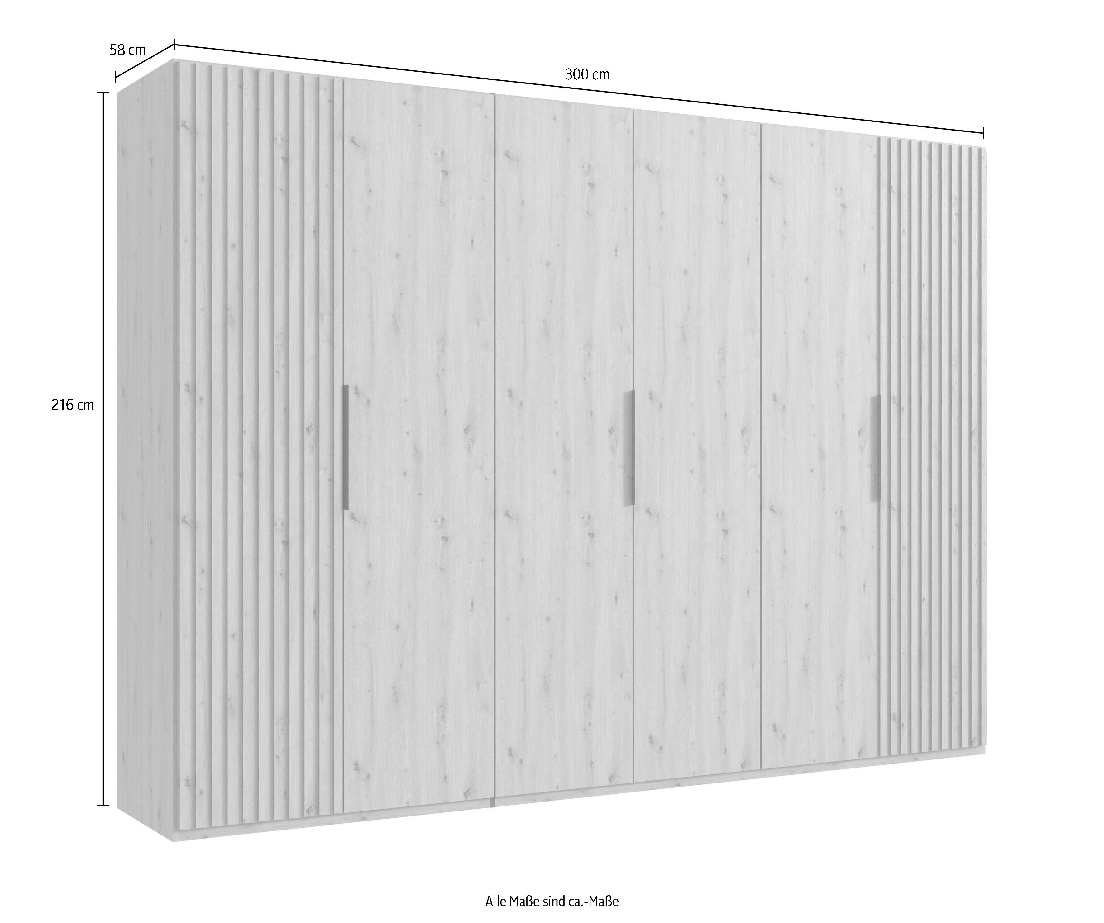 Wimex Draaideurkast Andorra by fresh to go Met 3D-stroken voor akoestische paneel-look