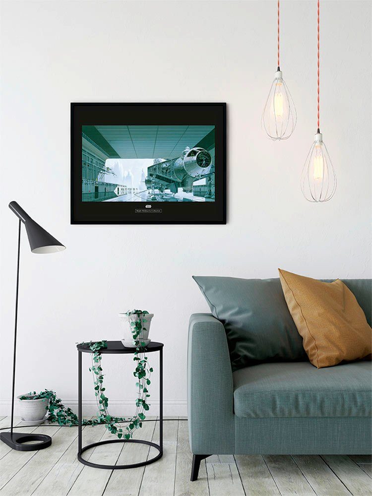 Komar Wanddecoratie Star Wars Classic RMQ Hangar Shuttle Wanddecoratie voor de kinderkamer - zonder lijst (1 stuk)