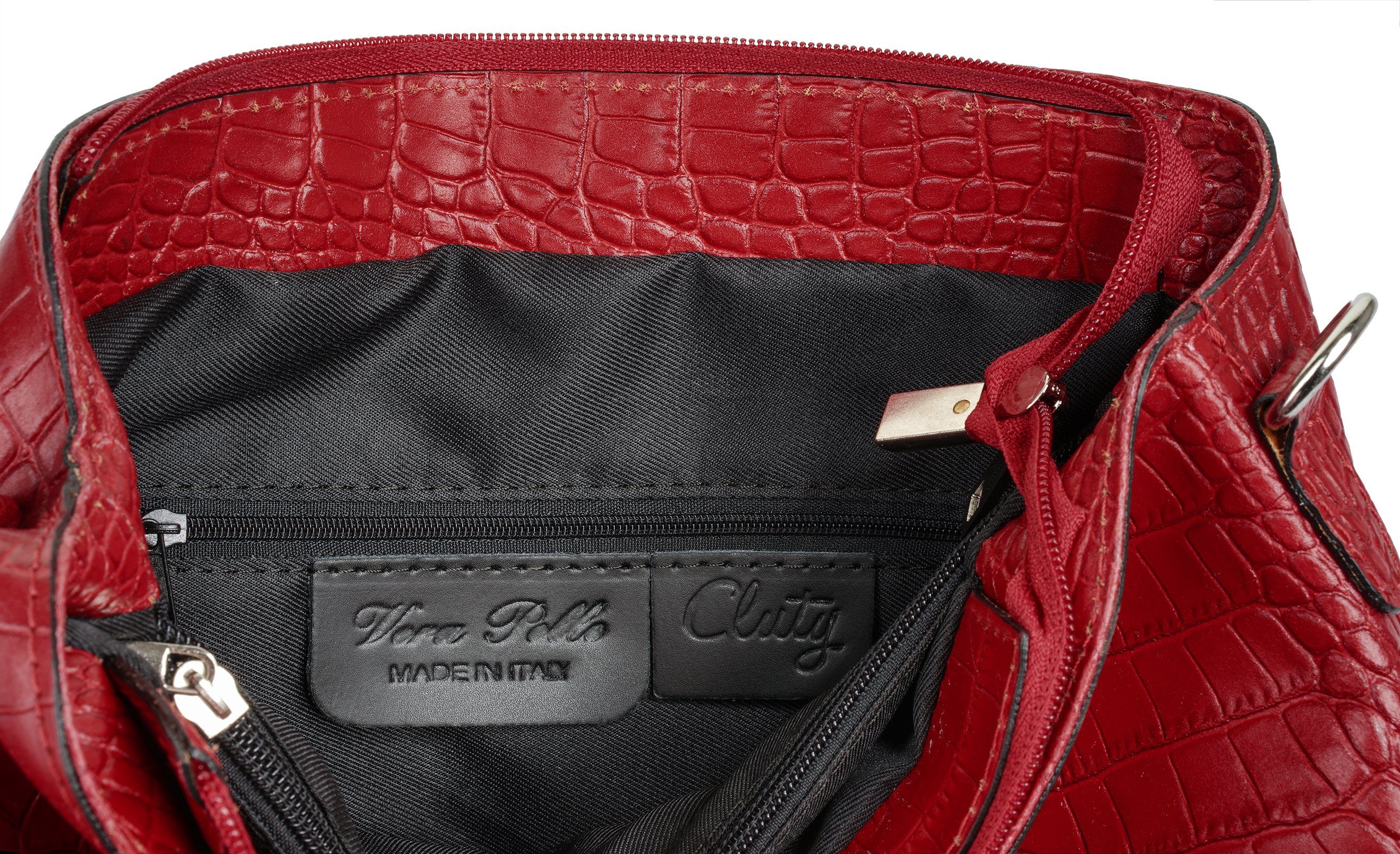 Cluty Schoudertas echt leer, made in italy