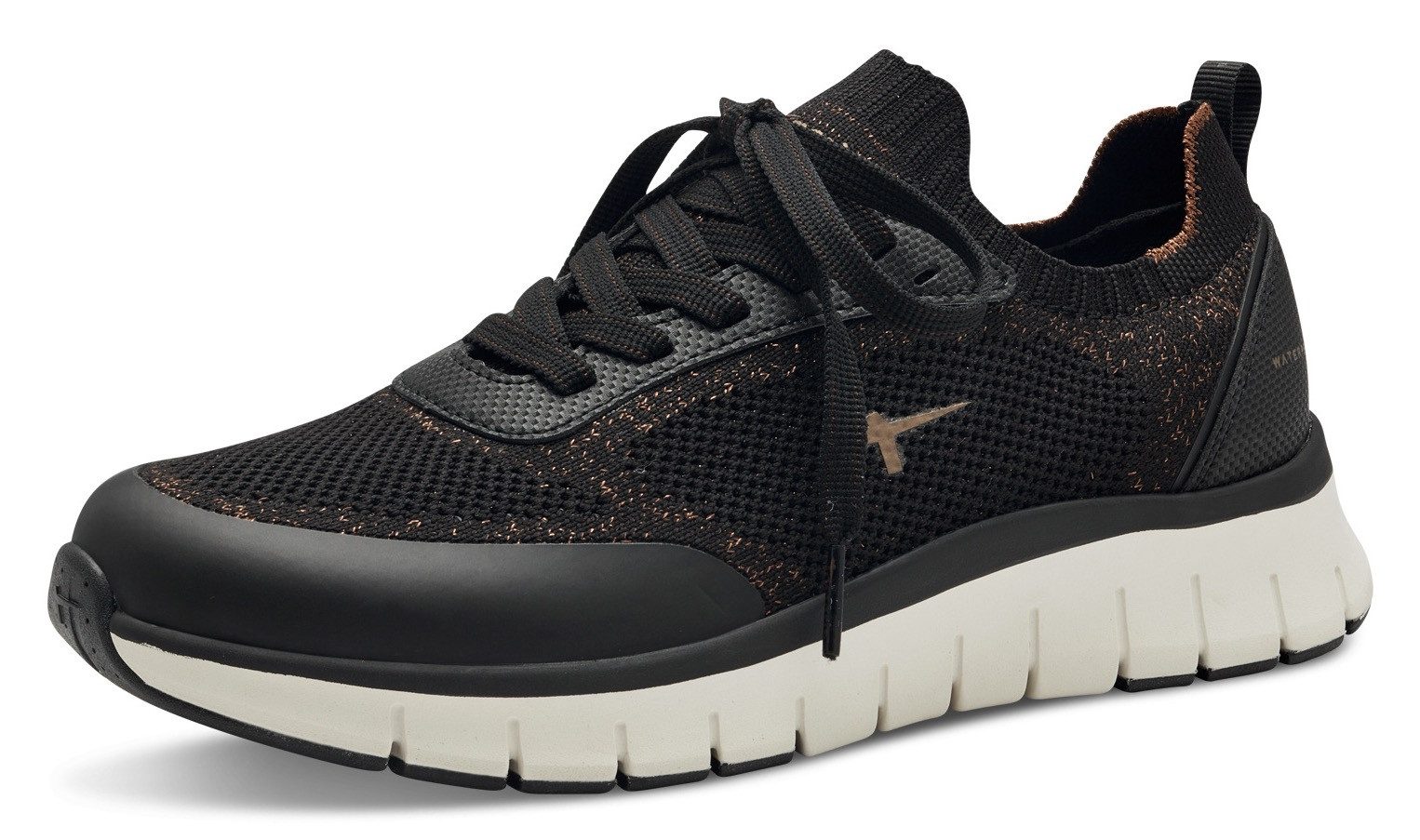 Tamaris Slip-on sneakers vrijetijdsschoen, lage schoen, instapper met waterproof-uitrusting dames lage sneakers maat 38 EU zwart