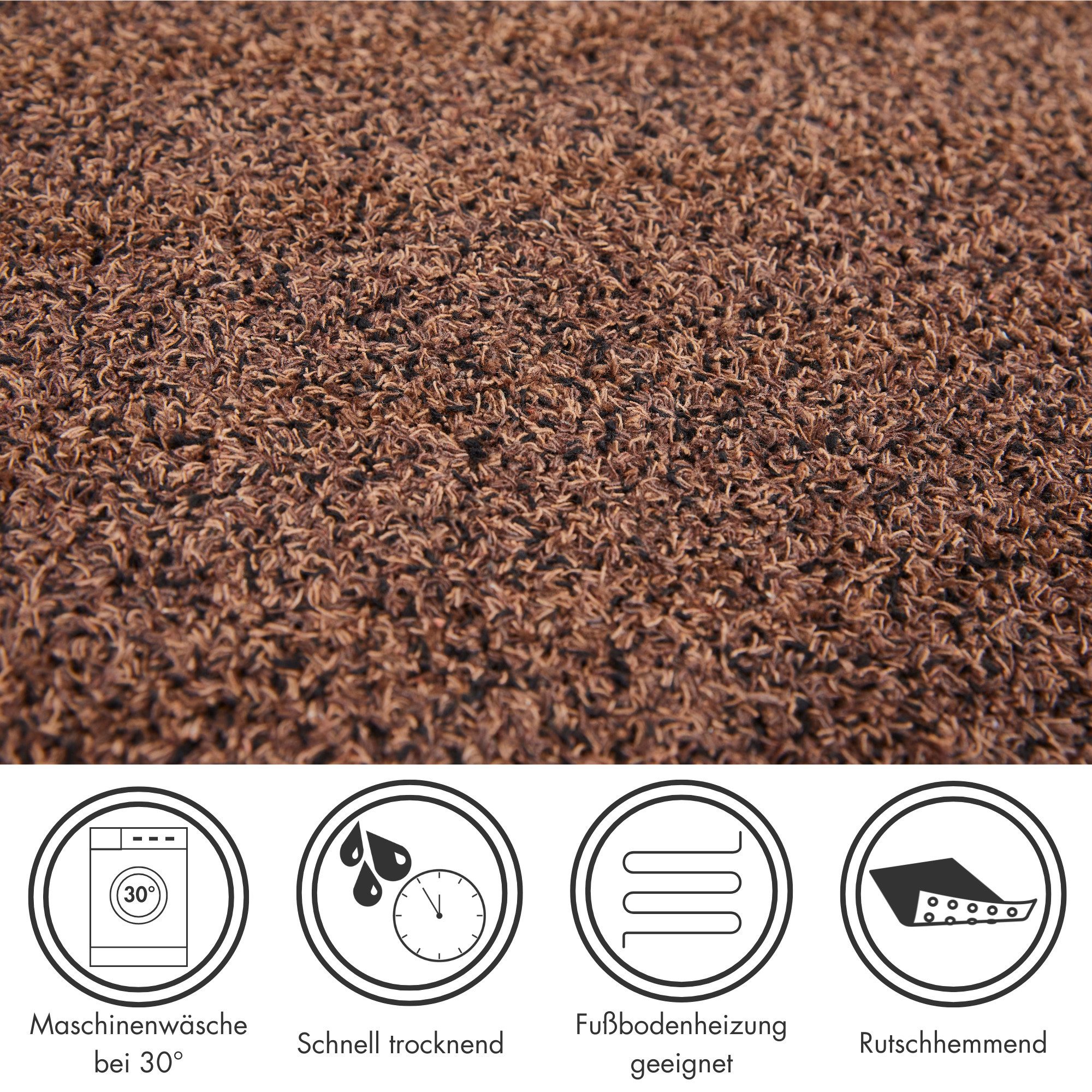 my home Mat Sydney, Made in Netherlands Vuilafstotende mat, gemêleerde look, antislip, voor binnen en buiten