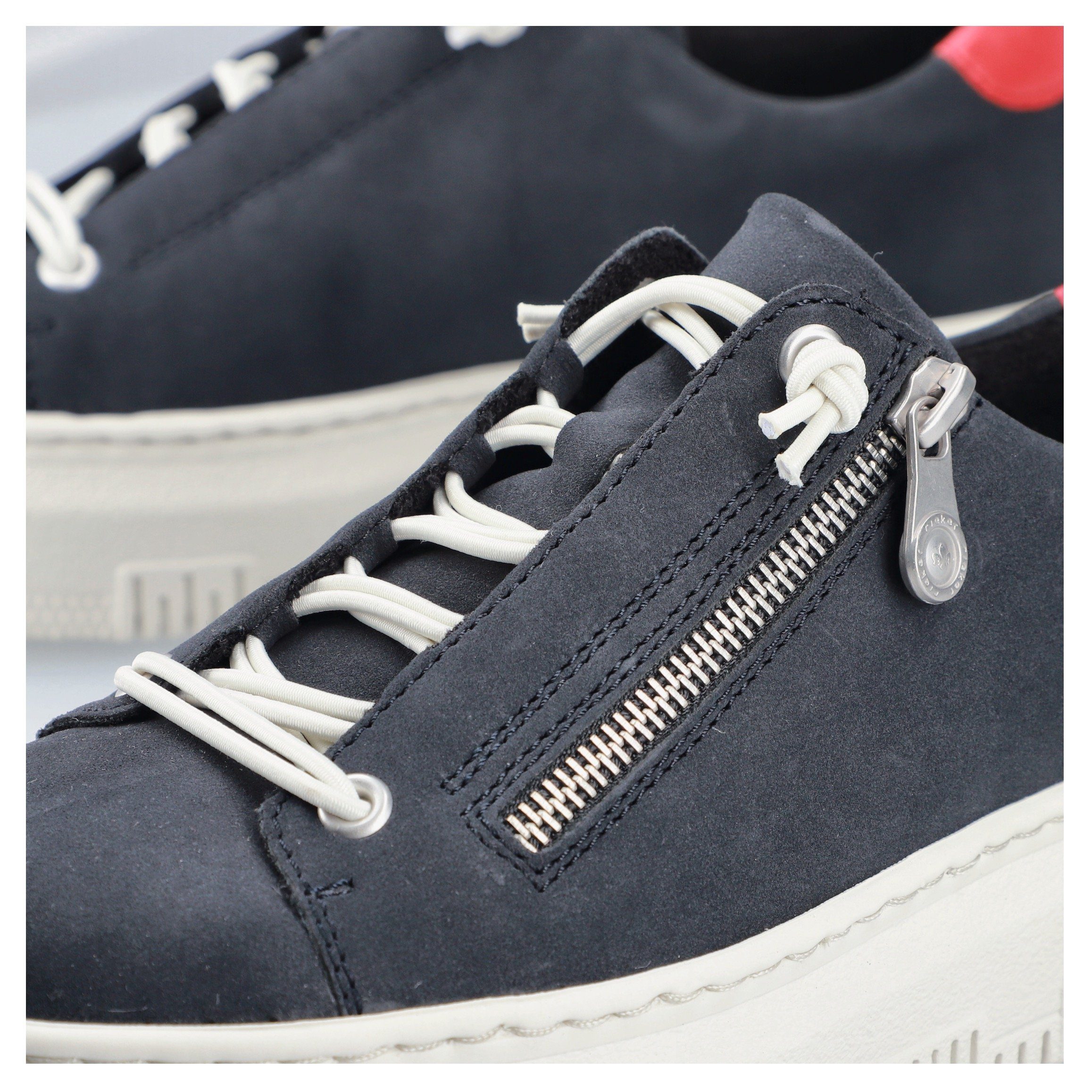 Rieker Plateausneakers Sneaker, slip-on sneaker, slipper met zachte leren binnenzool