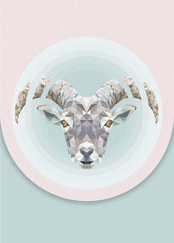 Komar Wanddecoratie Capricorn Wanddecoratie - zonder lijst (1 stuk)