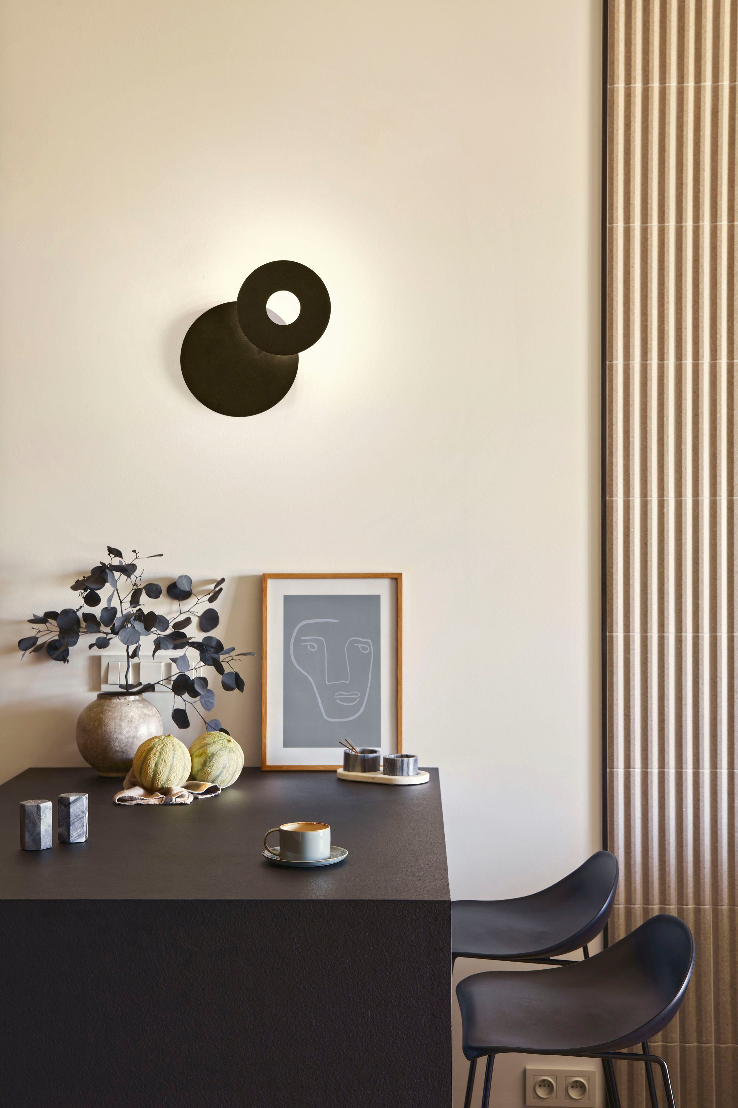 Honsel Leuchten Wandlamp Hennes duurzame led (1 stuk)