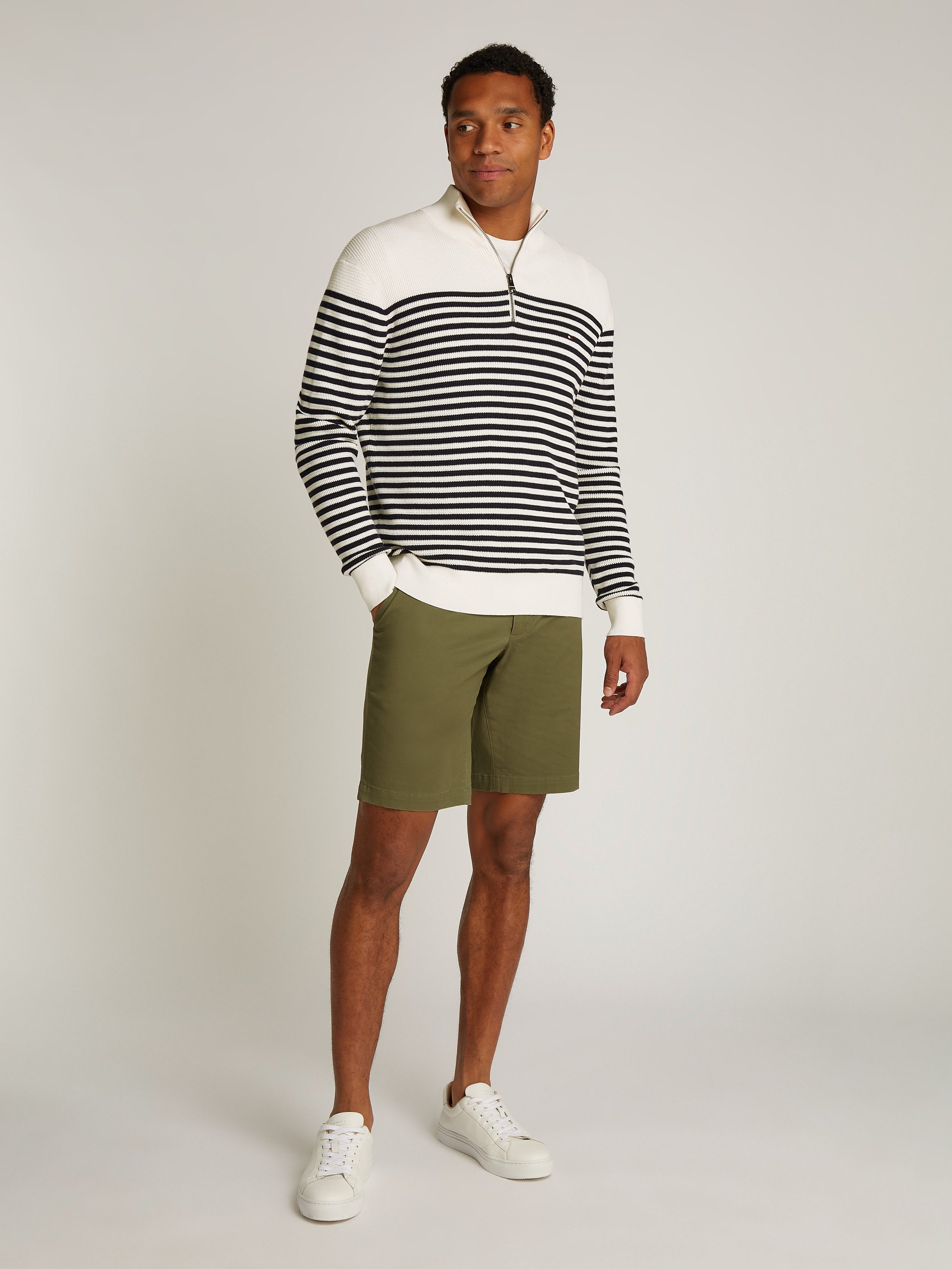 Tommy Hilfiger Schipperstrui RACKING STRUCTURE ZIP MOCK