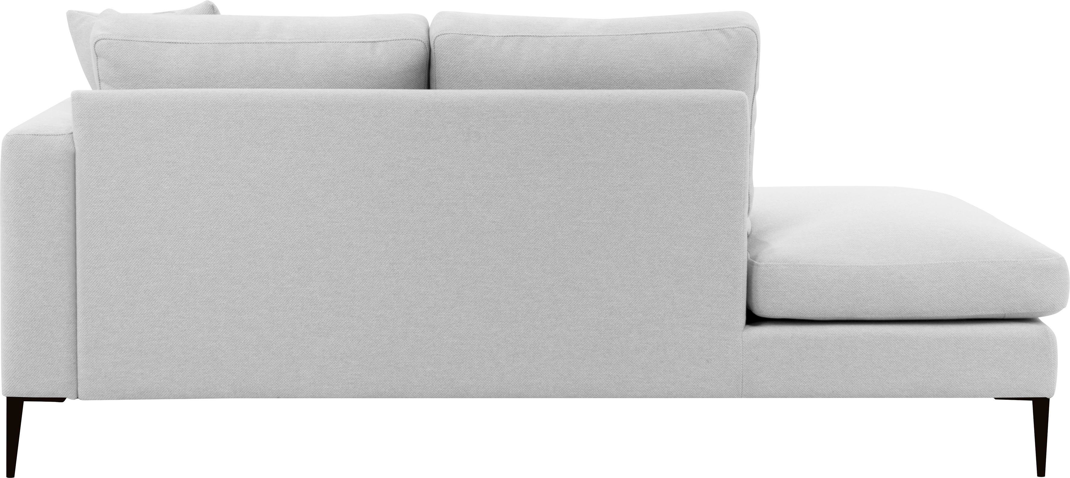 Leonique Récamier Cozy chaise longue, afmetingen B/D/H: 195/97/80 cm met los kussen en metalen poten, armleuning naar keuze links of rechts