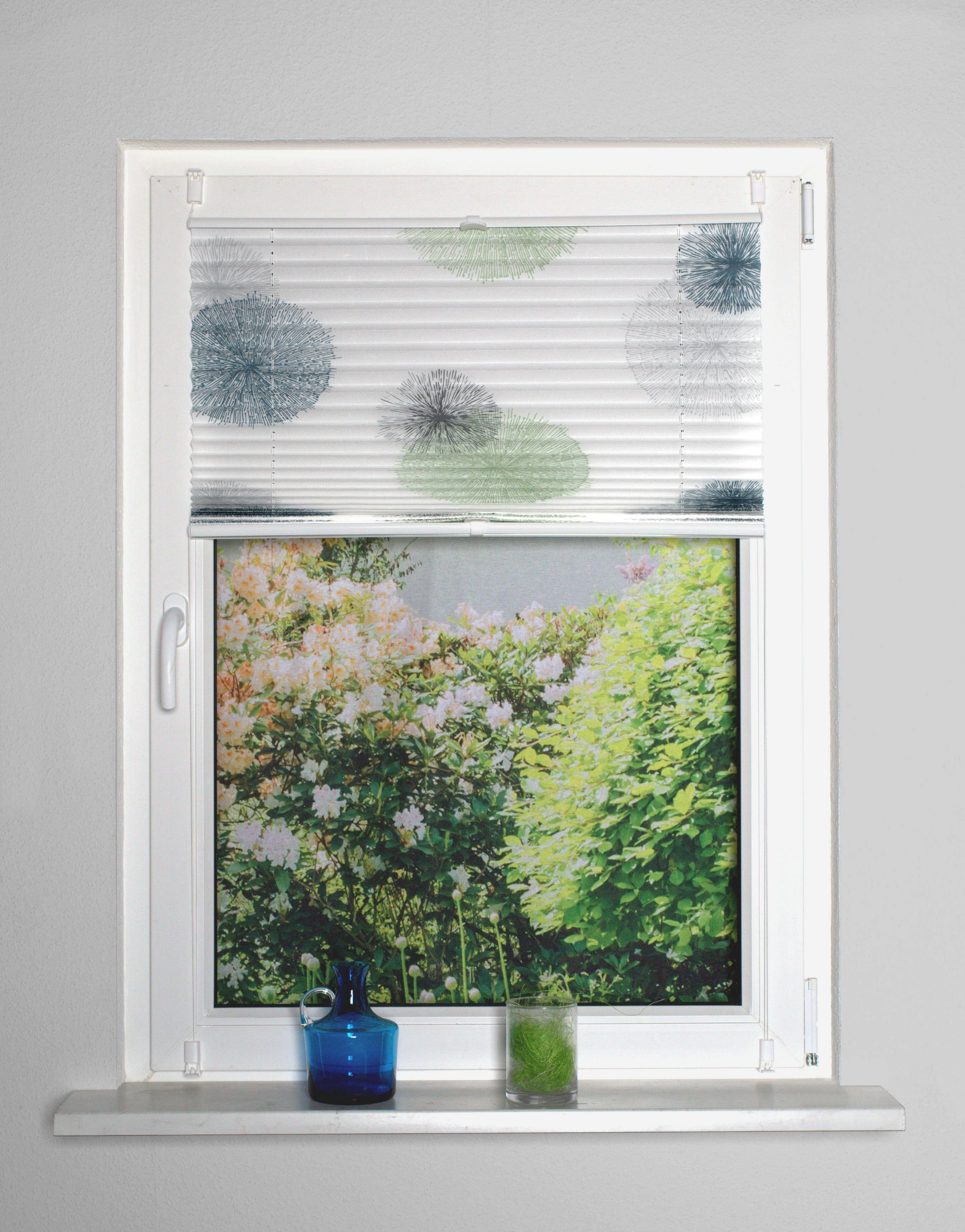 HOME WOHNIDEEN Plisségordijn RAWLINS halftransparant (1 stuk) vouwgordijnen & jaloezieën maat 100 cm x 130 cm blauw