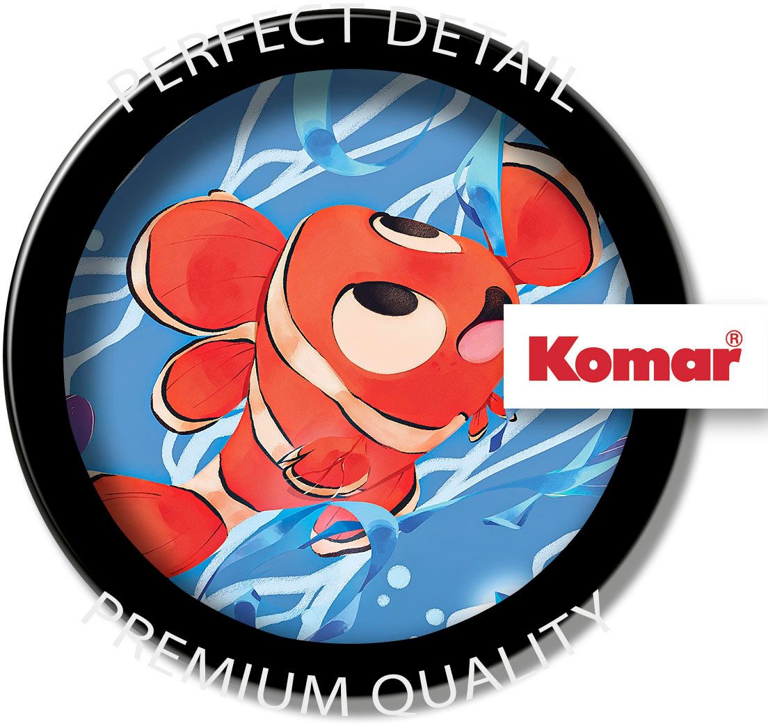 Komar Artprint op linnen Zorgeloze Nemo - Afmeting 40 x 60 cm Canvasdoek met echt houten frame, kinderkamer (1 stuk)