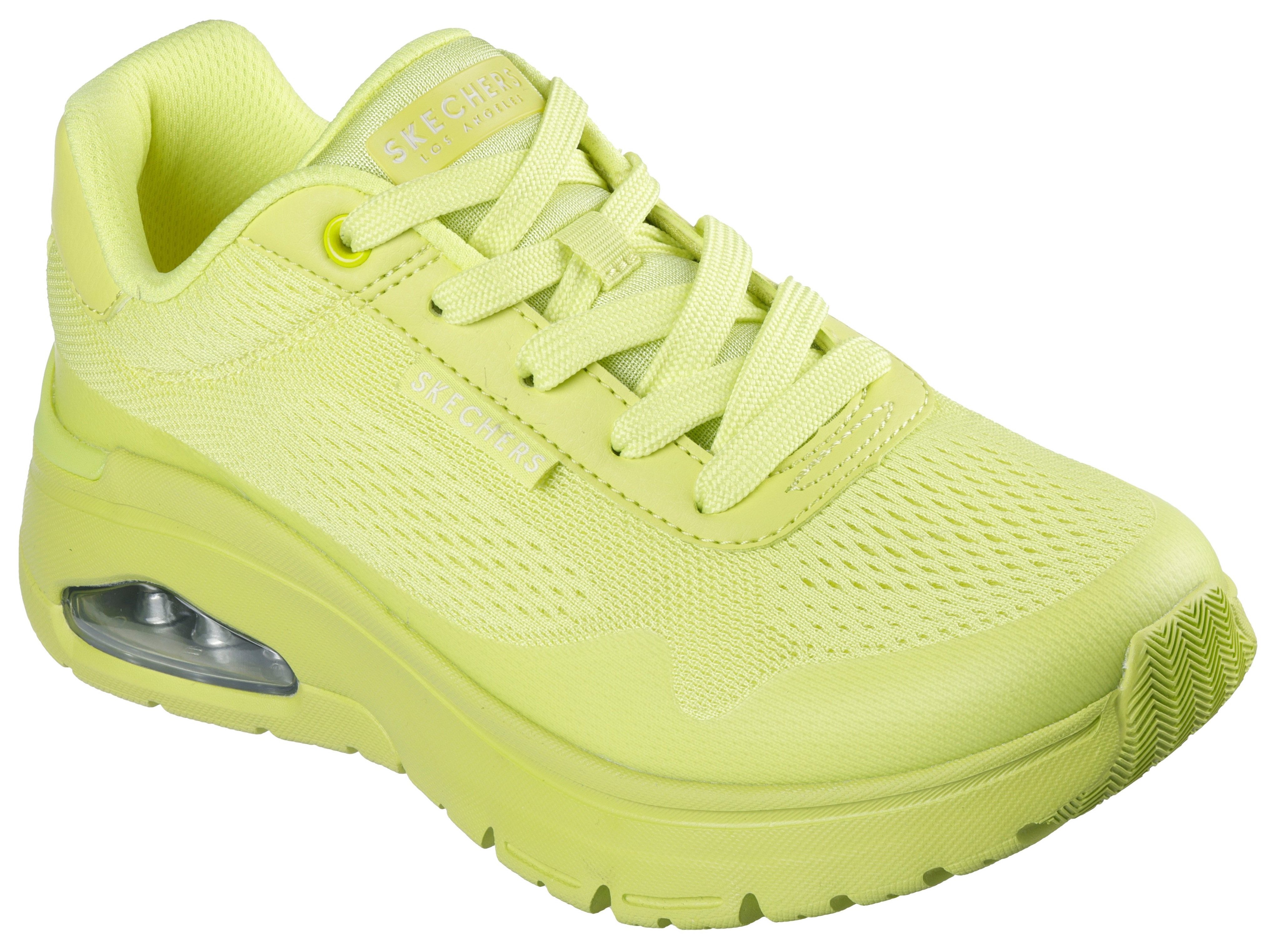 Skechers Sneakers UNO FLEX-UNO FRESH ONE , neon schoen, sneaker, wig sneaker met plateausool dames schoenen maat 40 geel