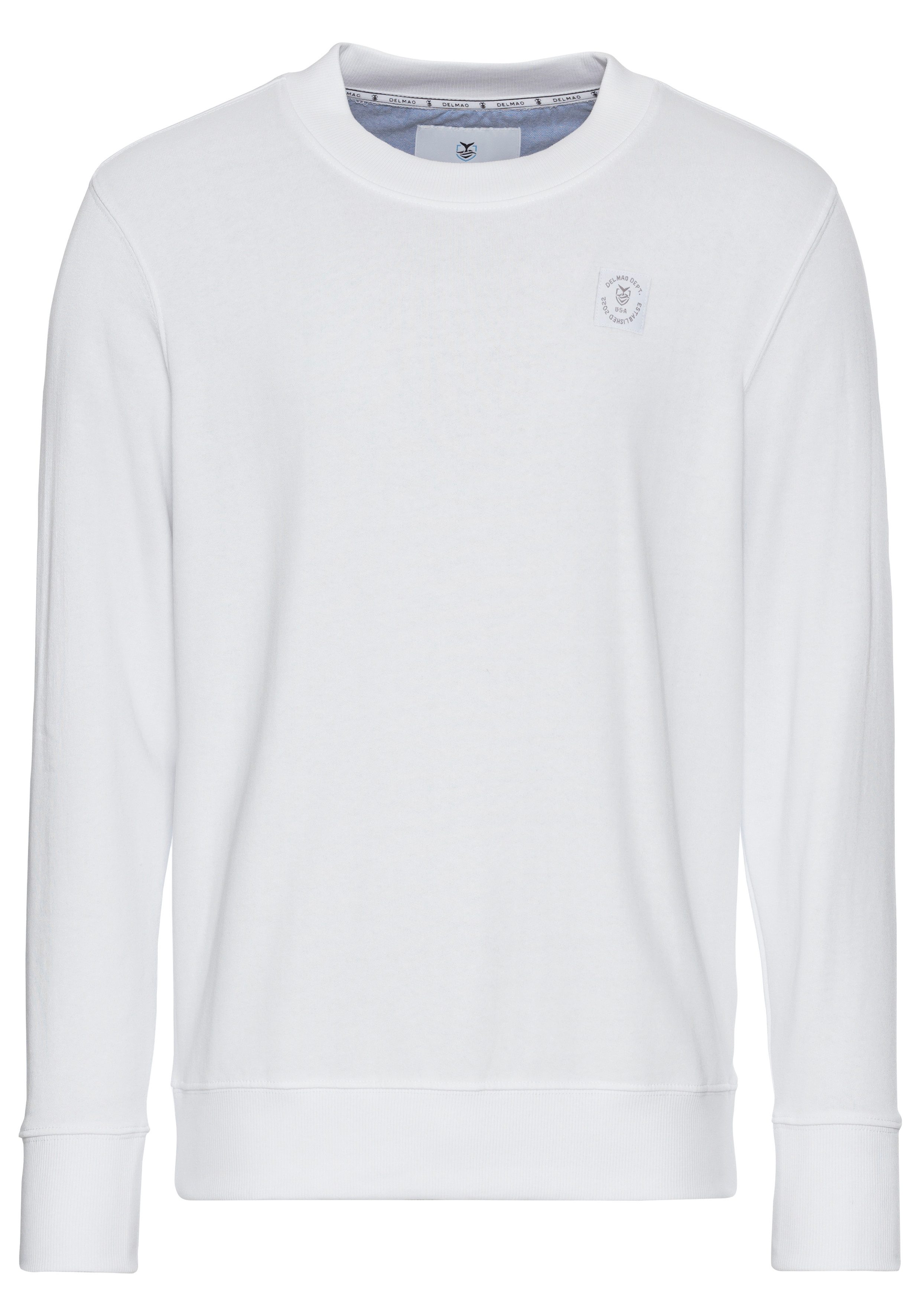 DELMAO Sweatshirt Langarm, regular fit, effen, basic-stijl