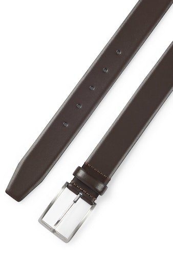 Boss Leren riem Erman-L_Sz35 met subtiele boss-reliëf op de sluiting