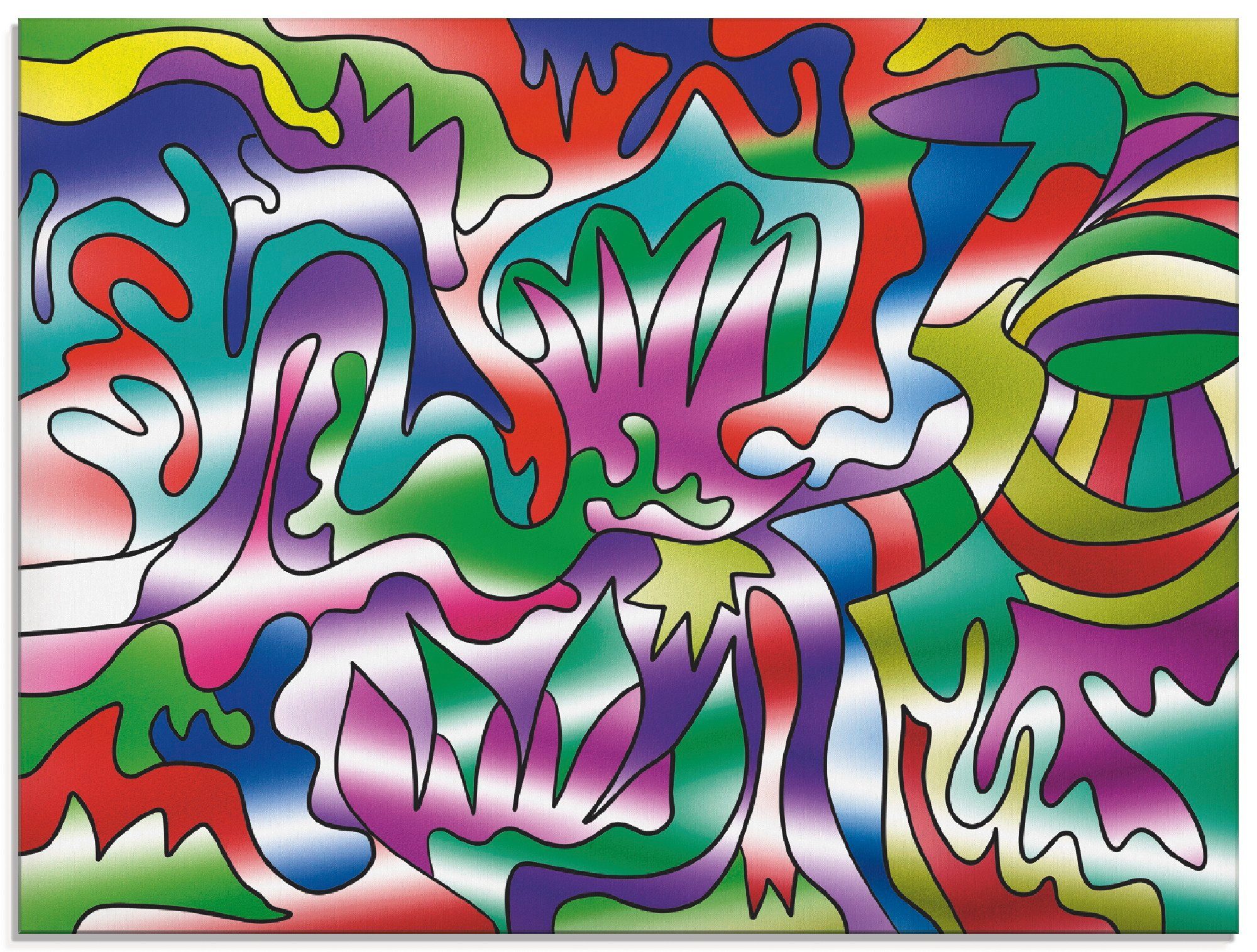 Artland Print op glas Multicolour Abstract II (1 stuk)