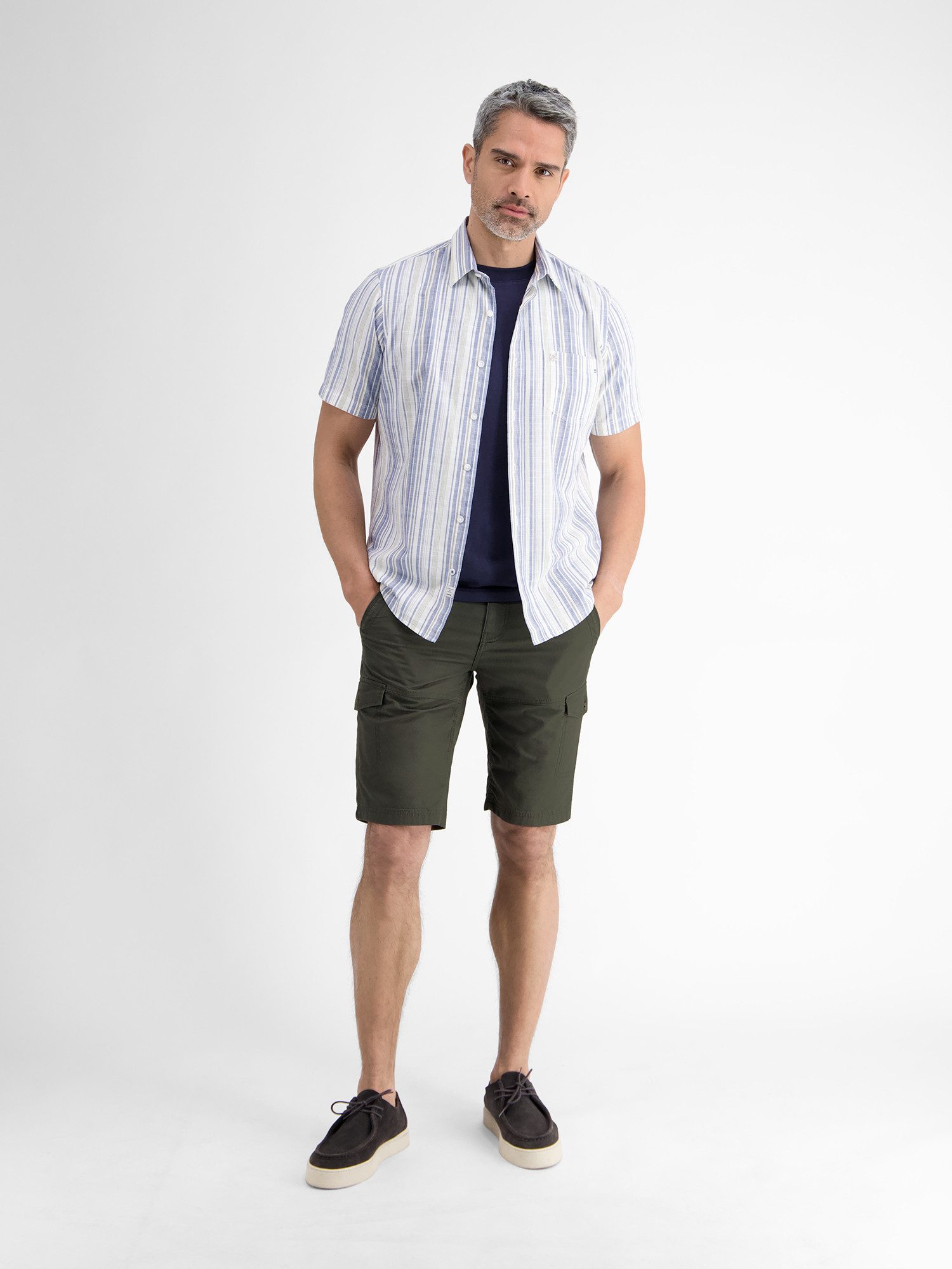 Lerros Cargobroek LERROS casual heren cargo-bermuda, zomers licht