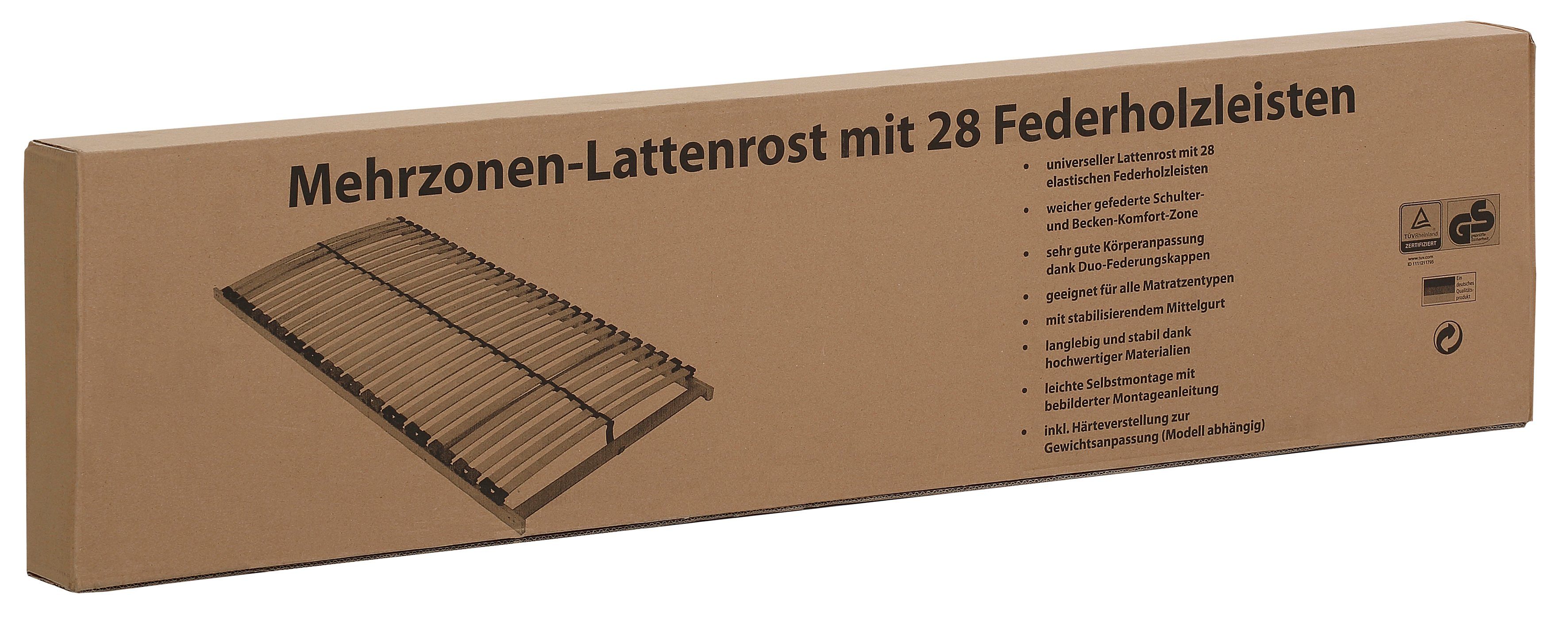 Älgdröm Lattenbodem Glomma NV, 90x200 cm en verdere maten Lattenbodem voor alle matrassen, & zelfmontage, duurzaam, ergonomisch (1 stuk)