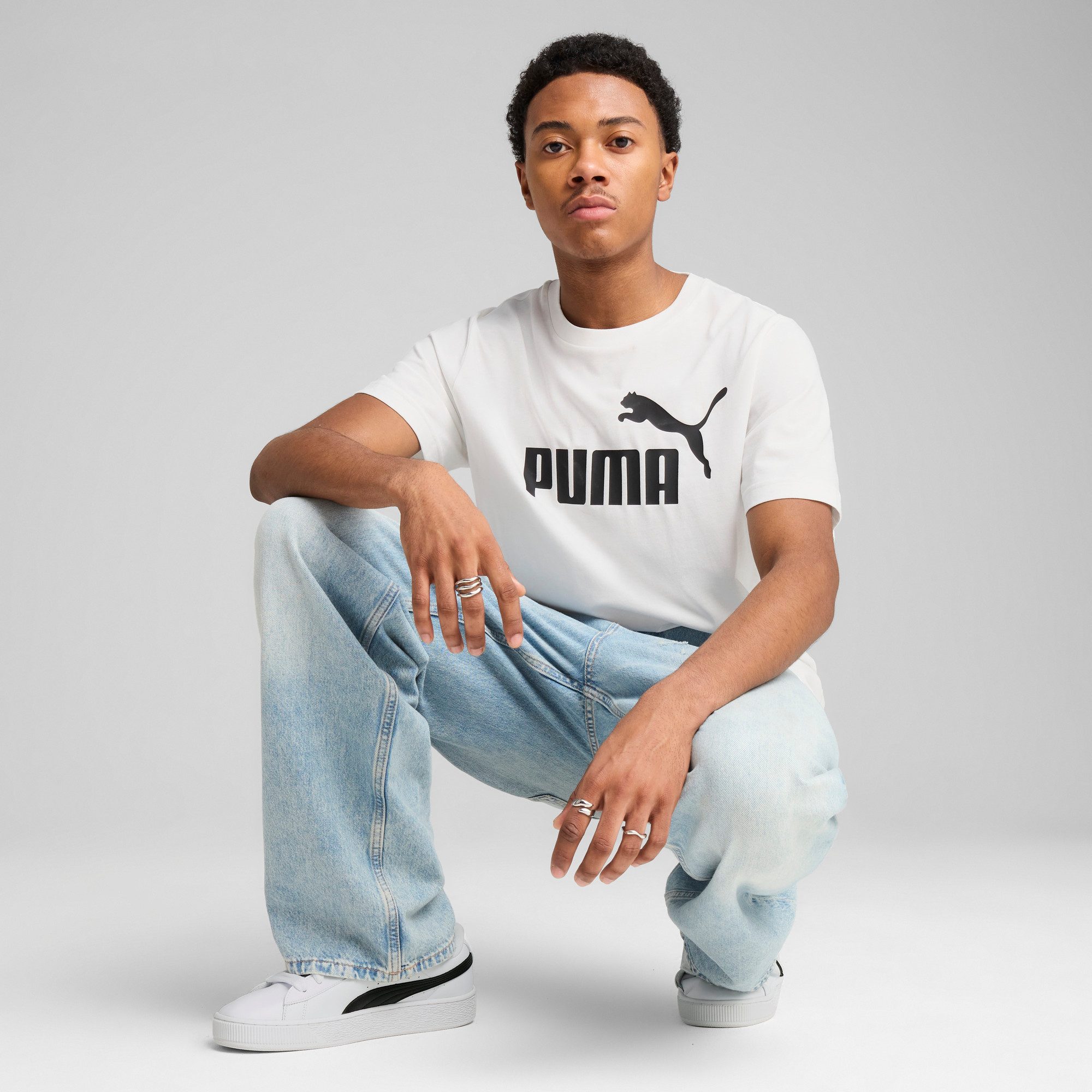 PUMA T-shirt ESS NO. 1 LOGO TEE Basic heren T-shirt met logo